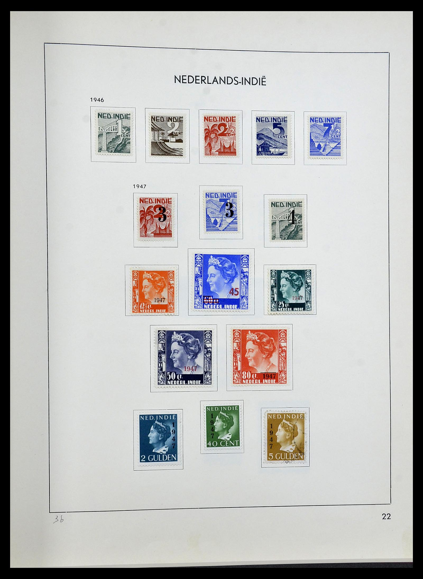 34477 021 - Postzegelverzameling 34477 Nederlands Indië 1864-1962.
