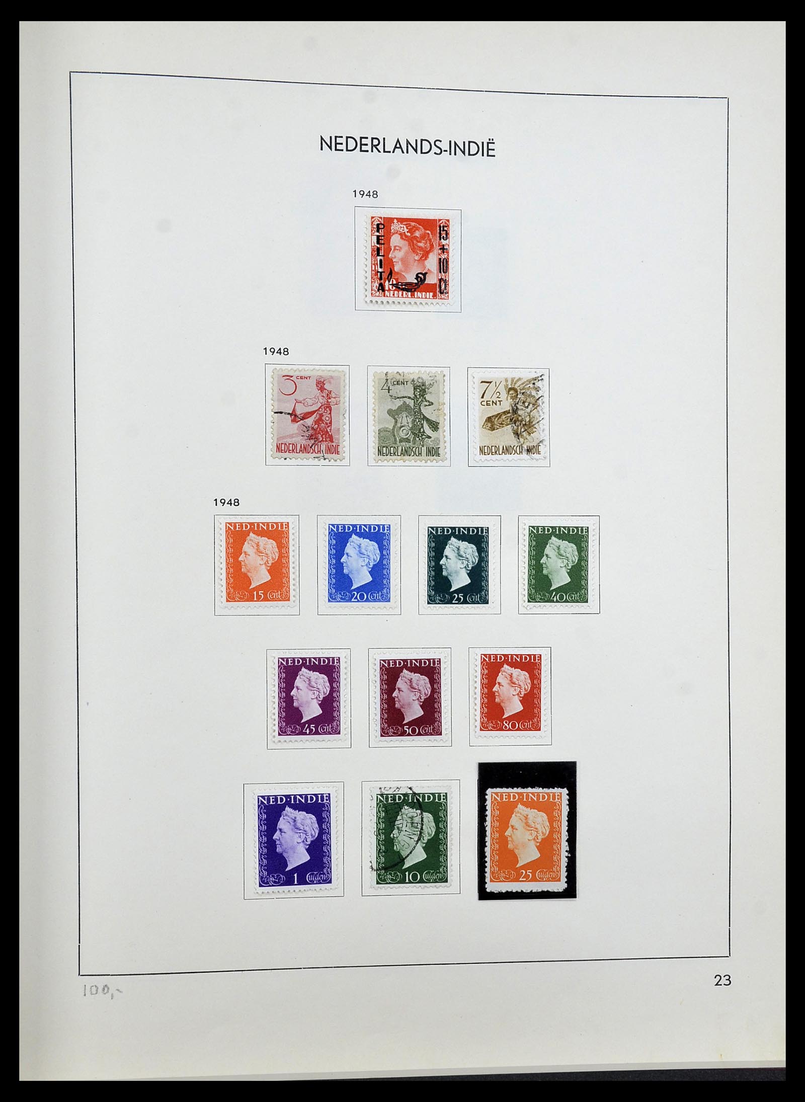34477 022 - Postzegelverzameling 34477 Nederlands Indië 1864-1962.
