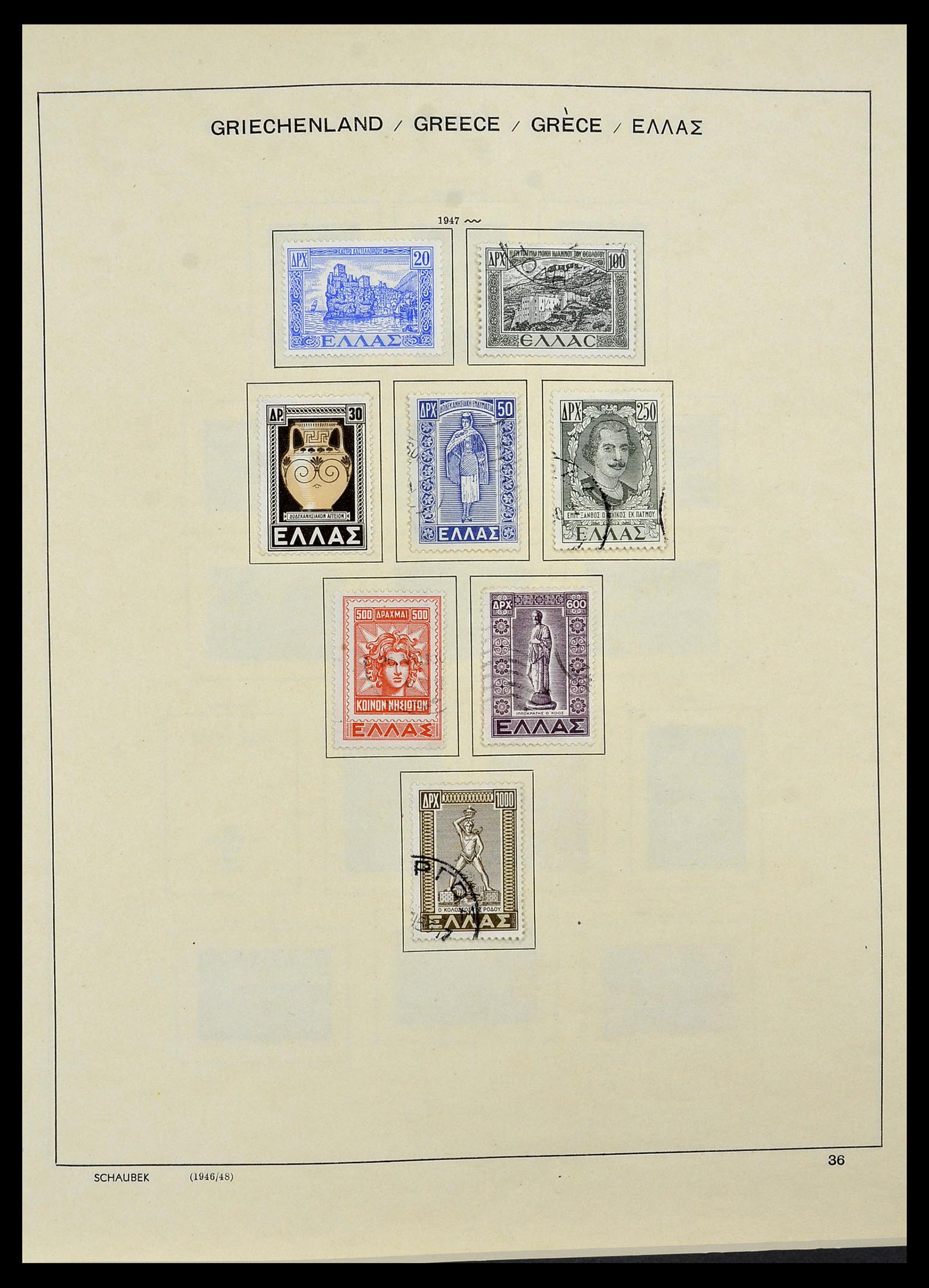 34478 023 - Postzegelverzameling 34478 Griekenland 1906-1982.