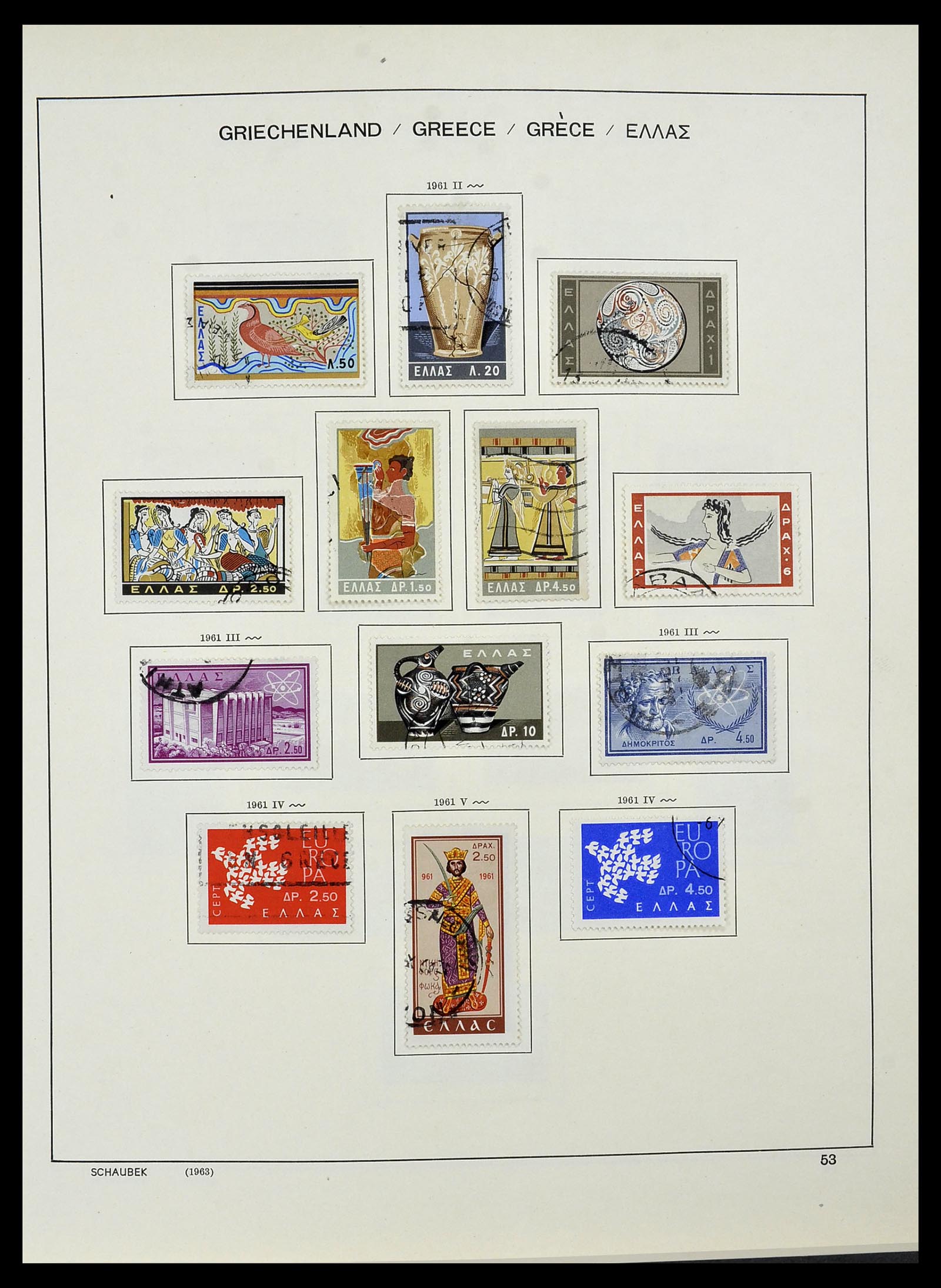 34478 058 - Postzegelverzameling 34478 Griekenland 1906-1982.