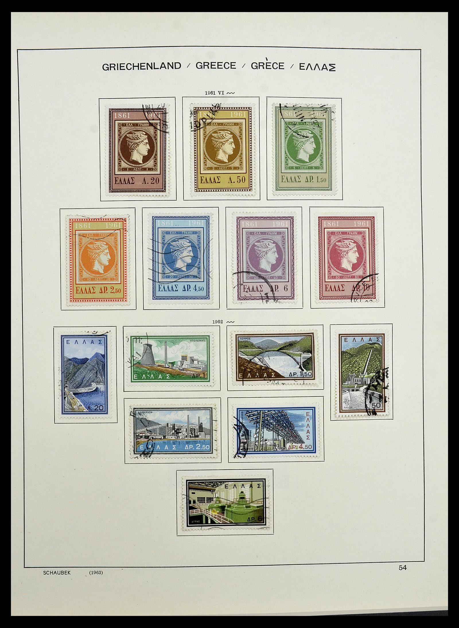 34478 060 - Postzegelverzameling 34478 Griekenland 1906-1982.