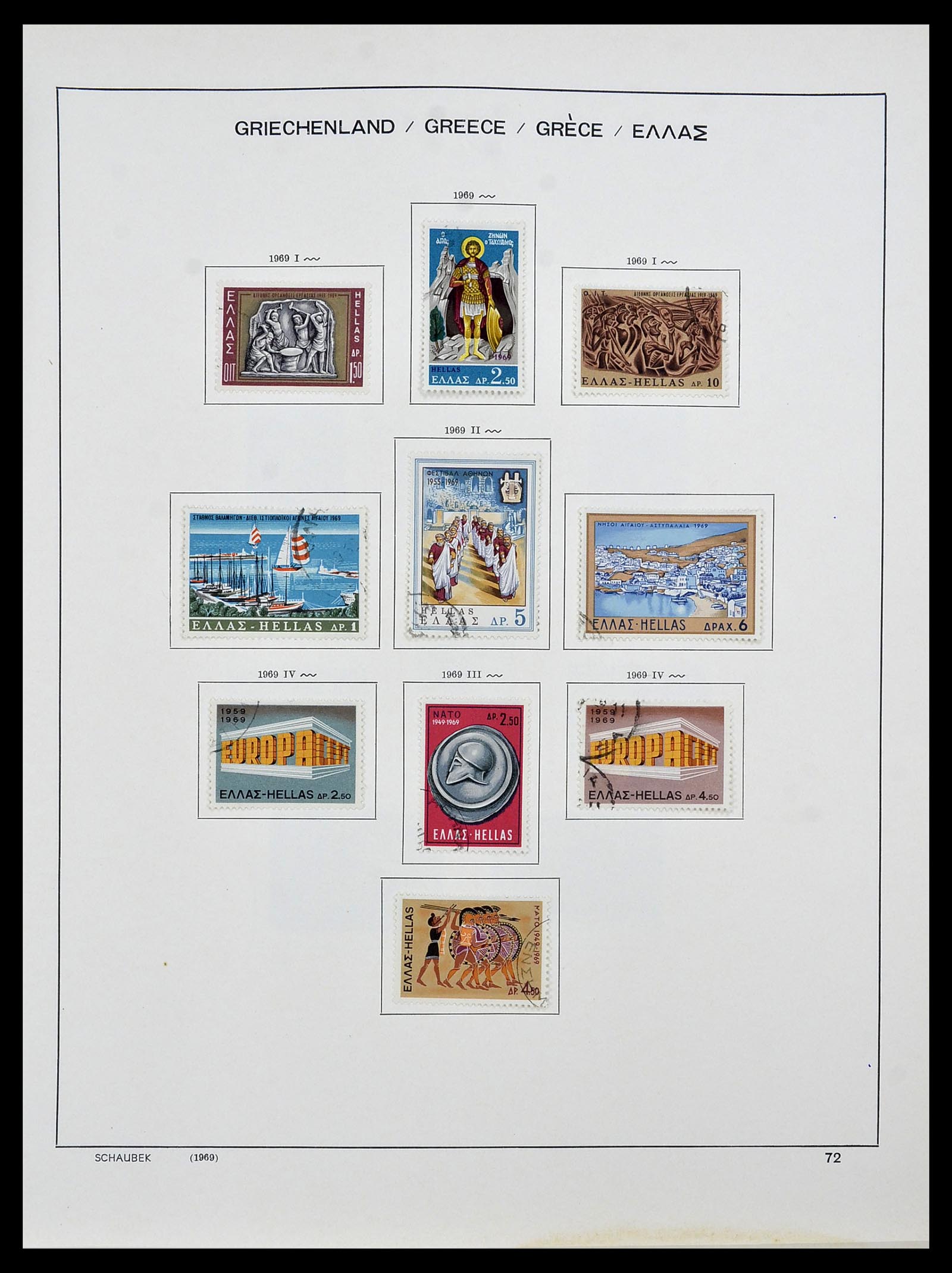 34478 096 - Postzegelverzameling 34478 Griekenland 1906-1982.