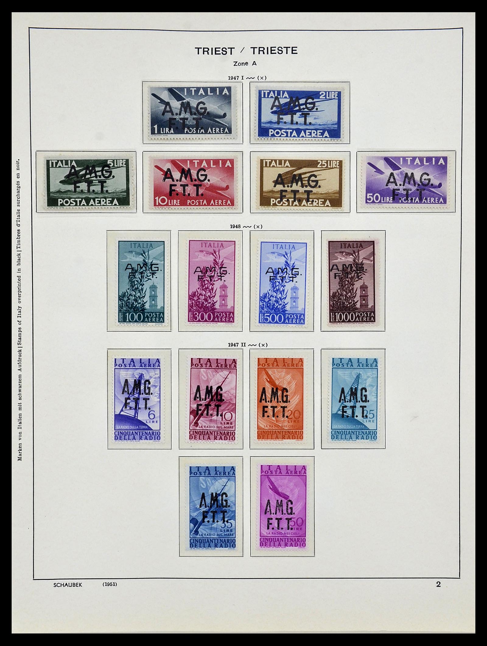 34482 002 - Postzegelverzameling 34482 Triëst 1947-1954.