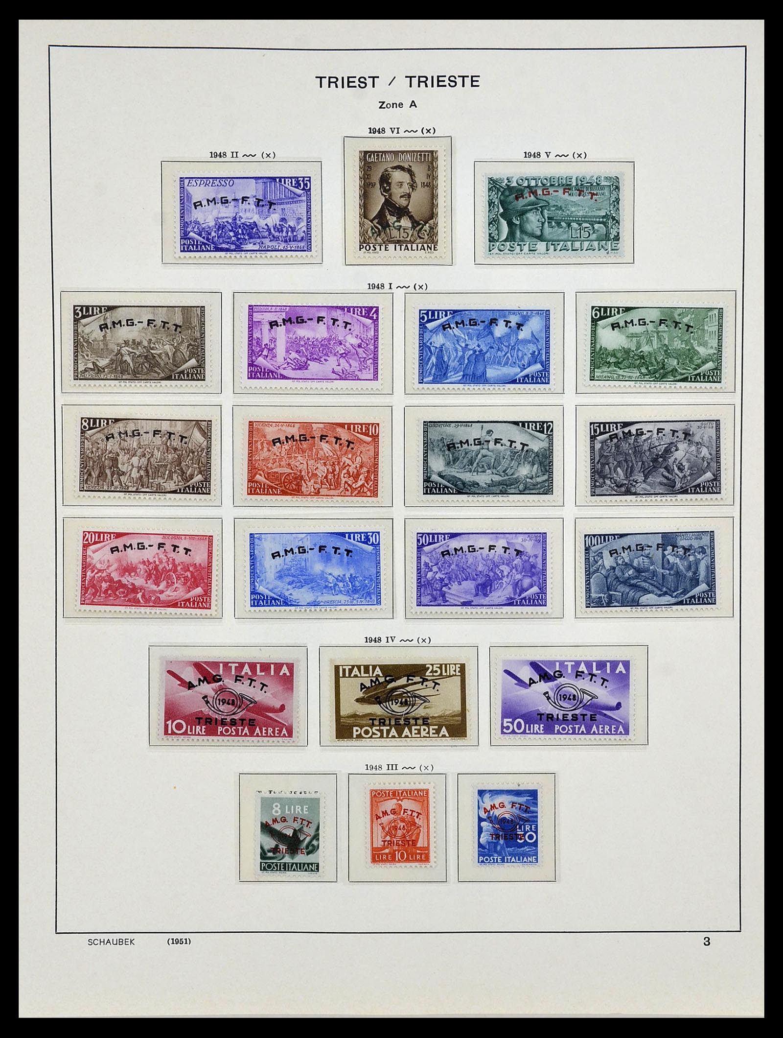 34482 003 - Postzegelverzameling 34482 Triëst 1947-1954.