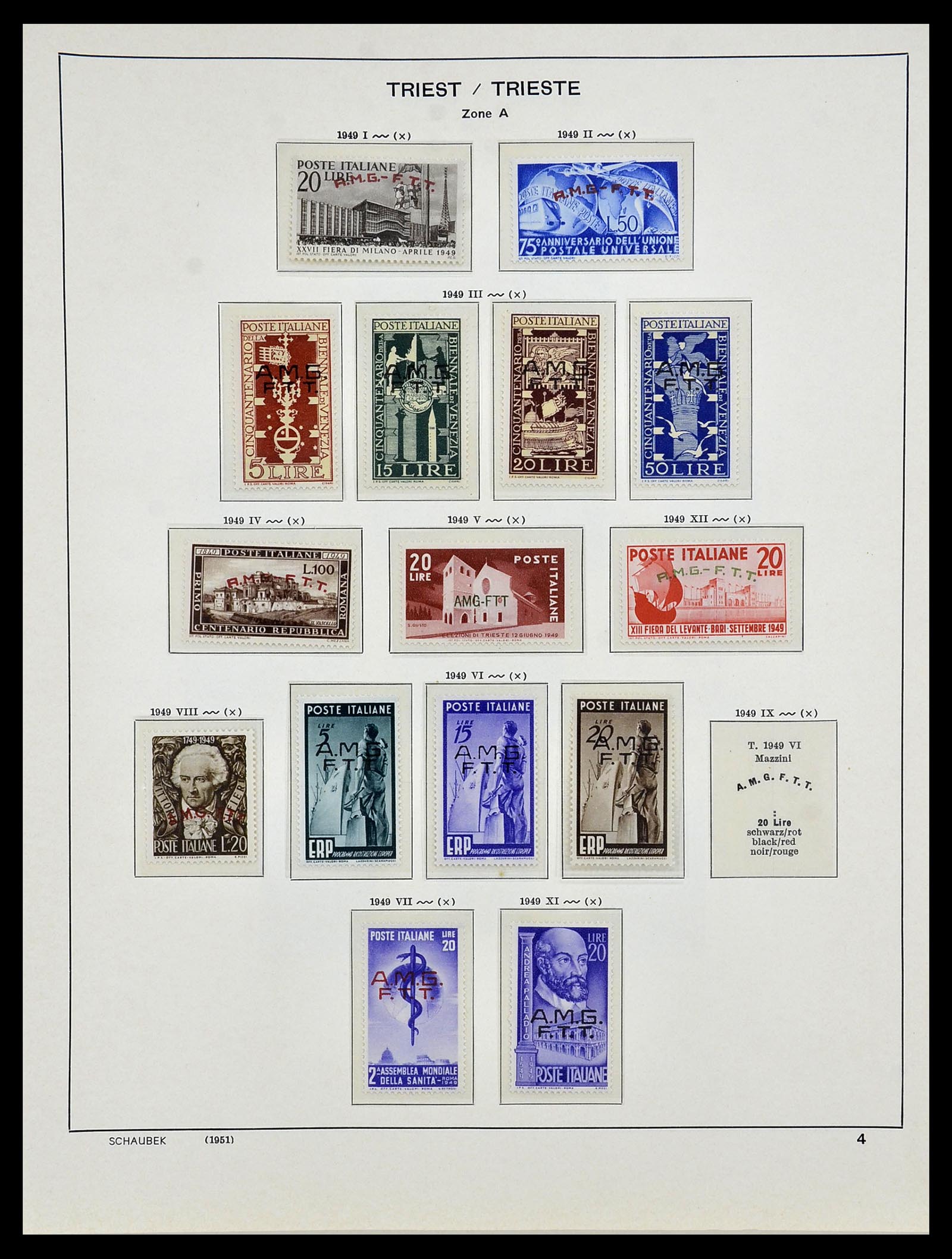34482 004 - Postzegelverzameling 34482 Triëst 1947-1954.