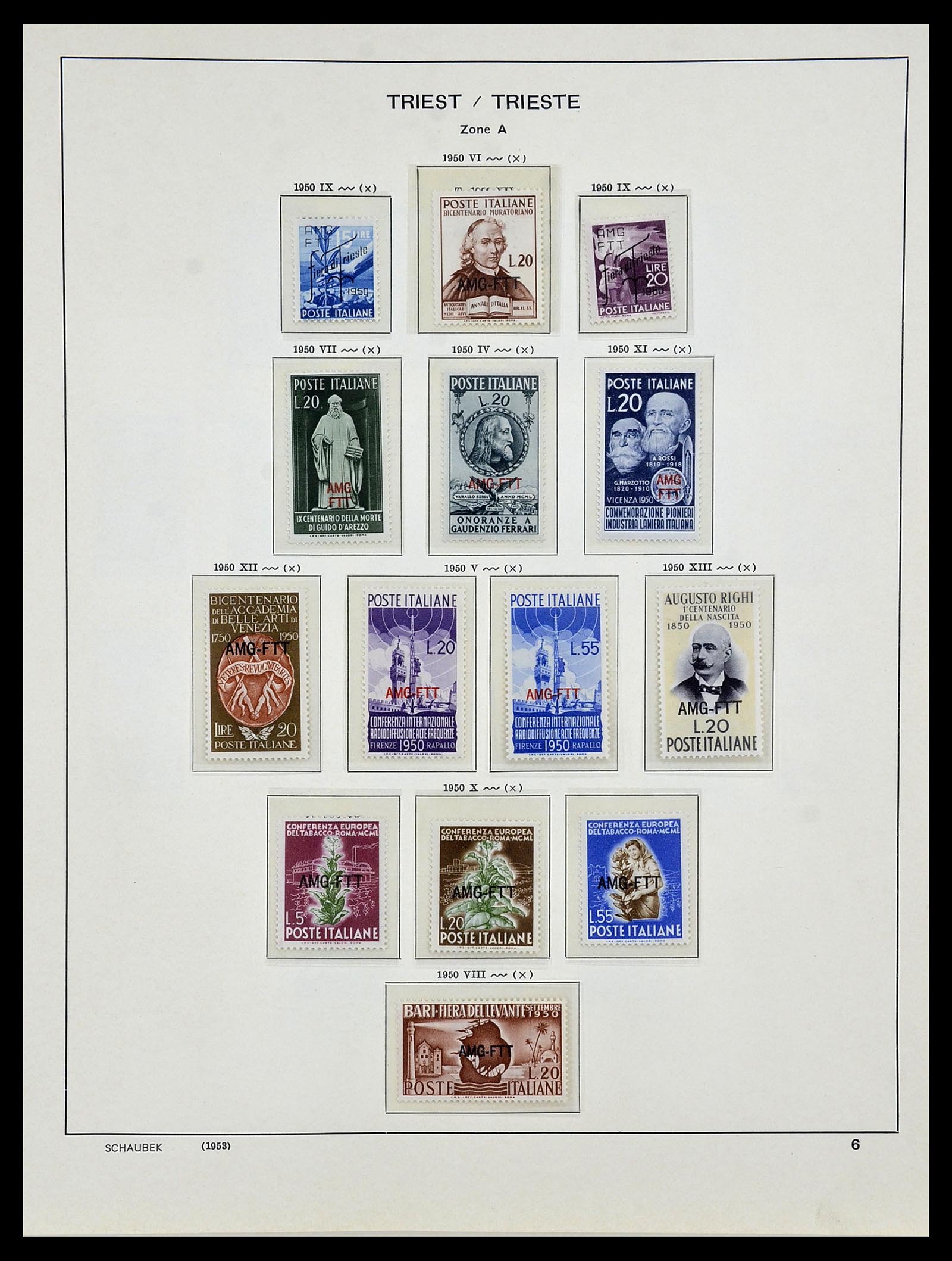 34482 007 - Postzegelverzameling 34482 Triëst 1947-1954.