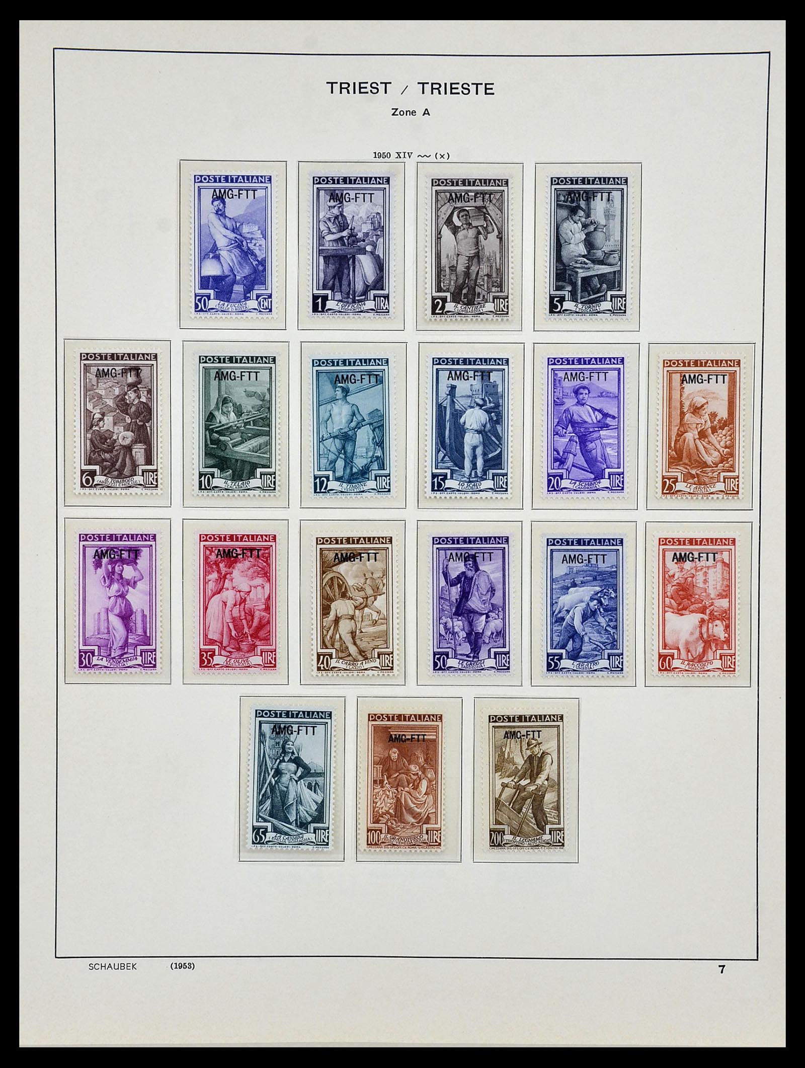 34482 008 - Postzegelverzameling 34482 Triëst 1947-1954.