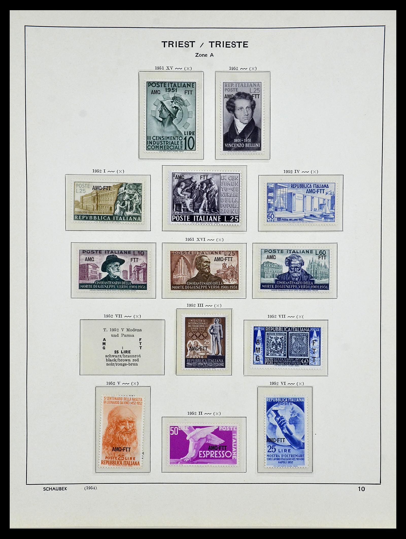 34482 011 - Postzegelverzameling 34482 Triëst 1947-1954.