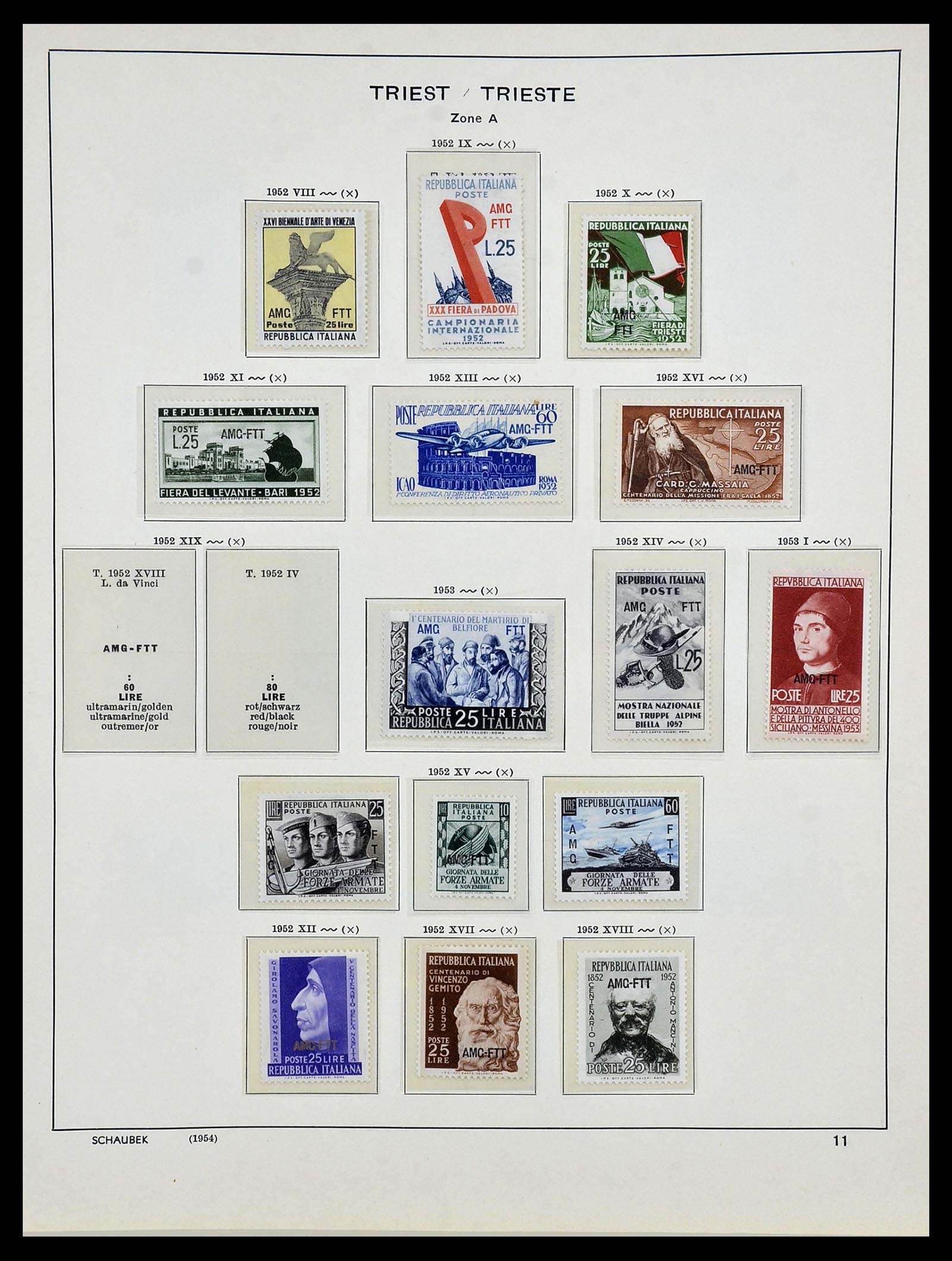34482 012 - Postzegelverzameling 34482 Triëst 1947-1954.