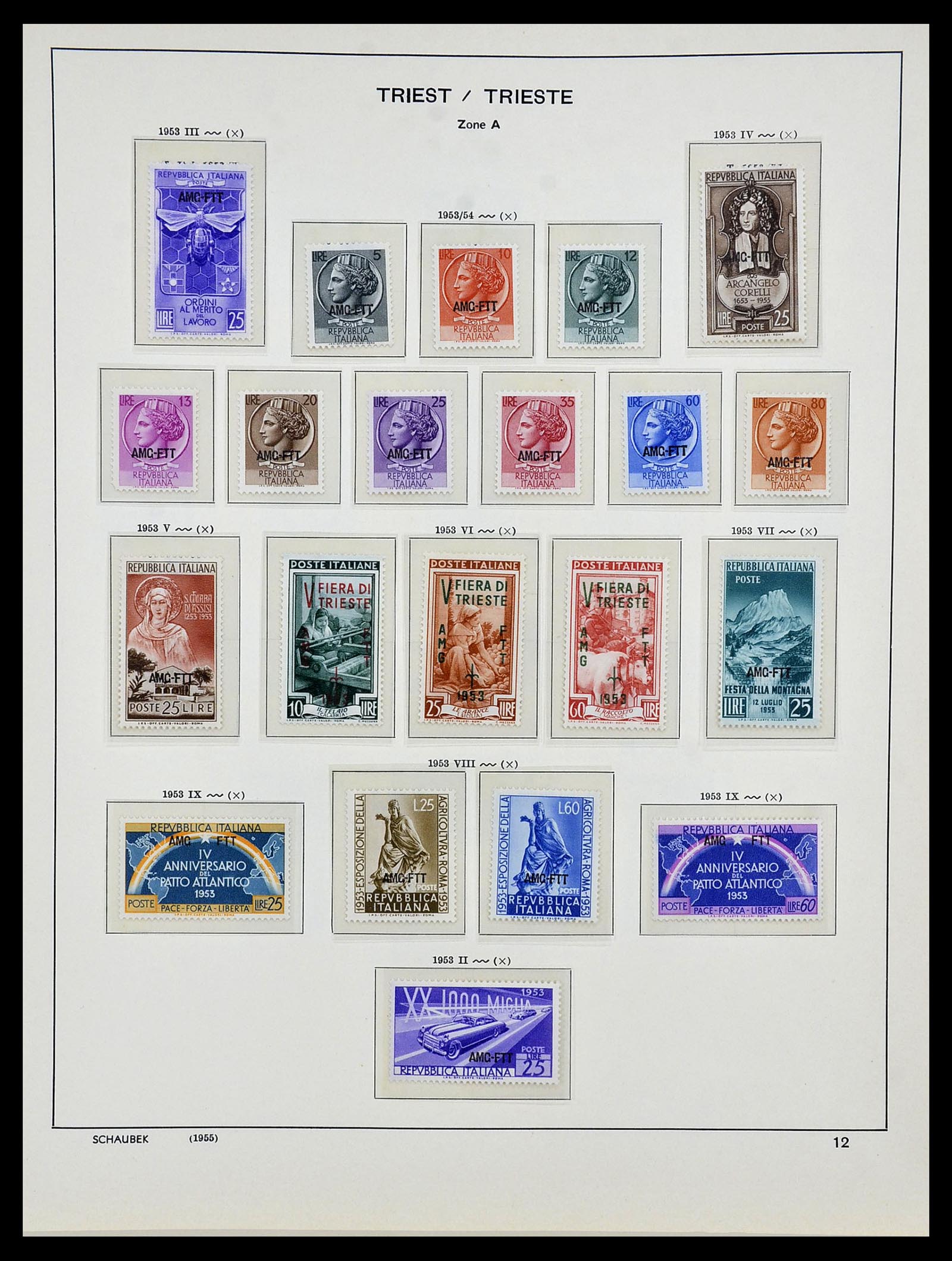 34482 013 - Postzegelverzameling 34482 Triëst 1947-1954.
