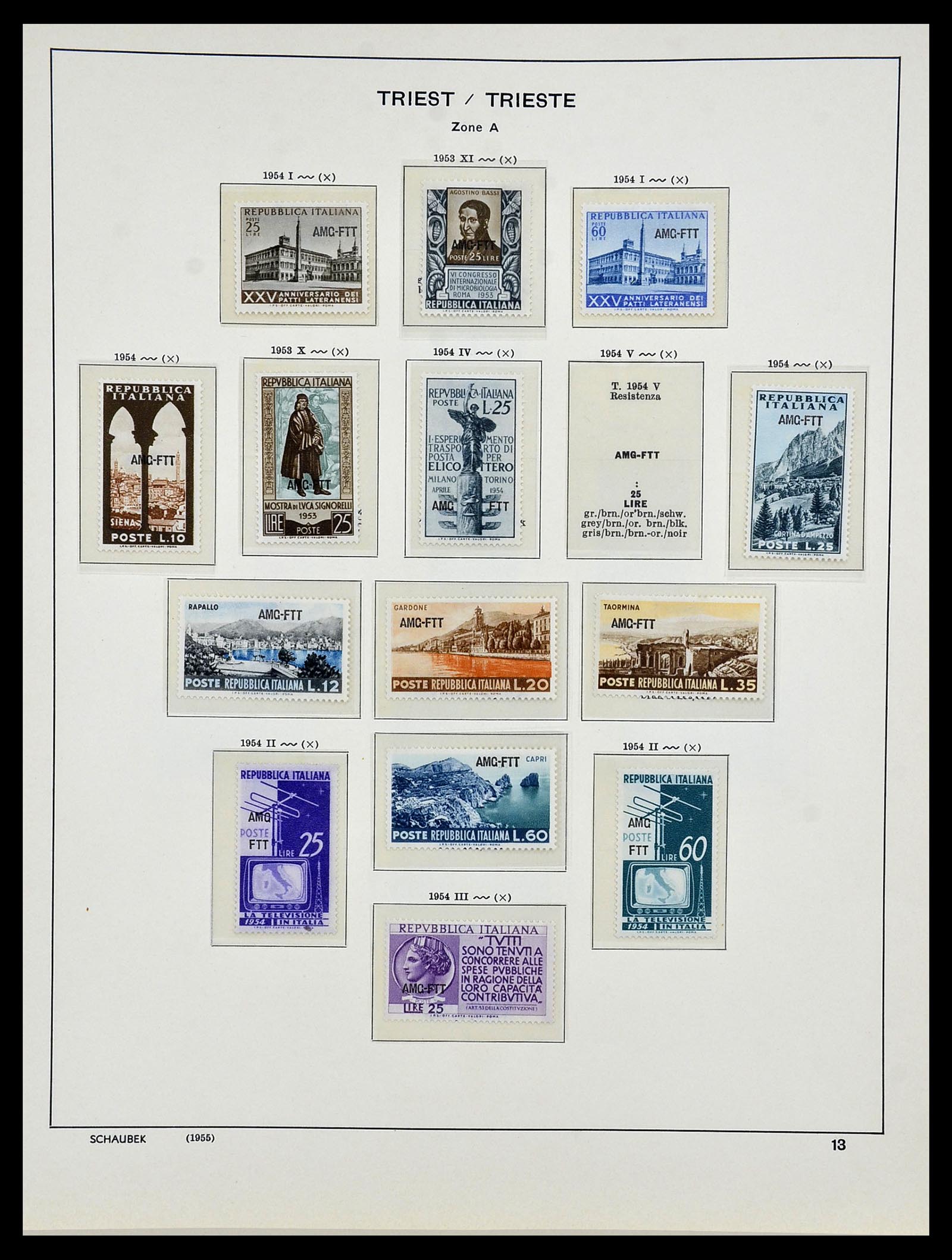 34482 014 - Postzegelverzameling 34482 Triëst 1947-1954.