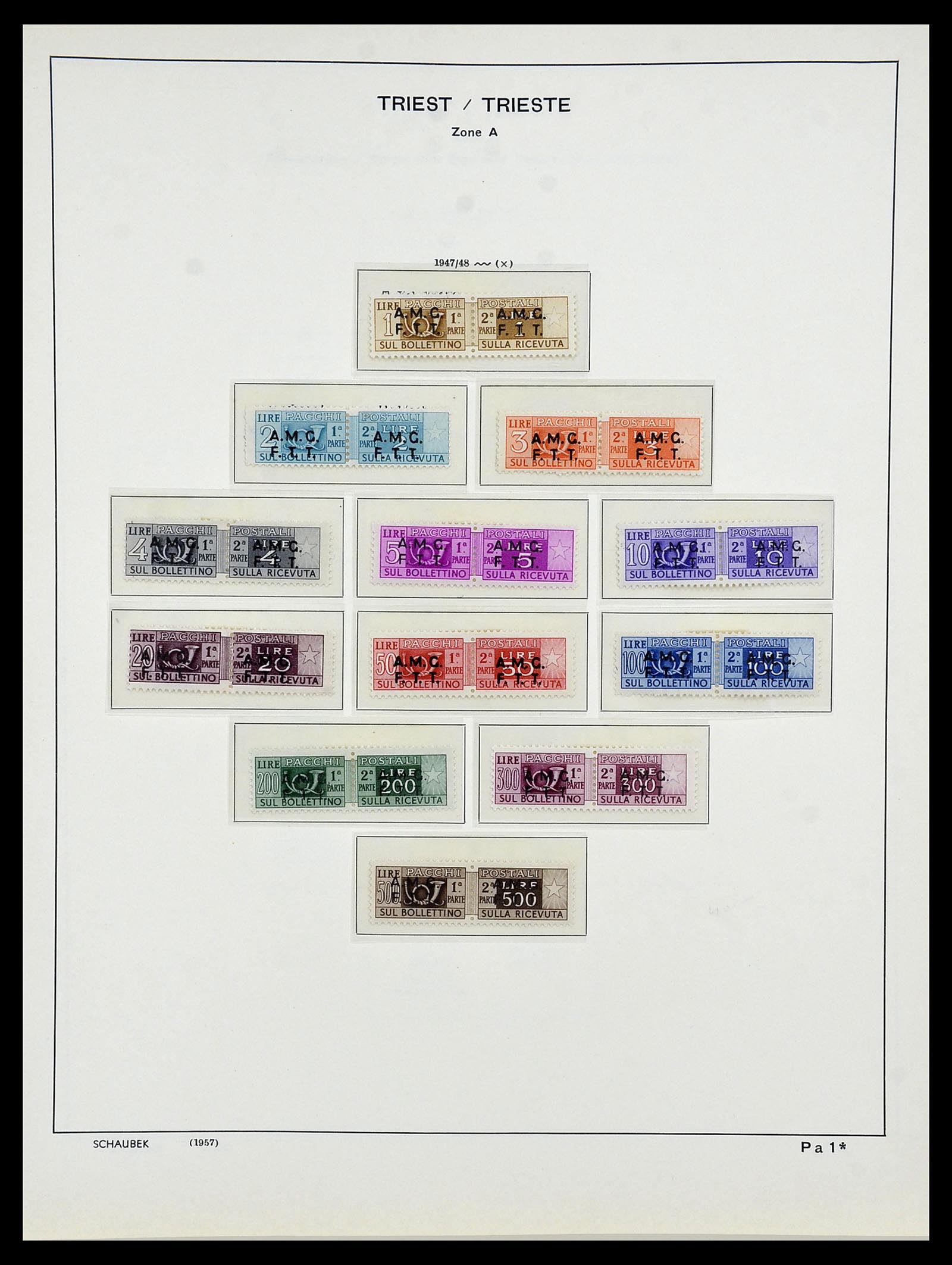 34482 017 - Postzegelverzameling 34482 Triëst 1947-1954.