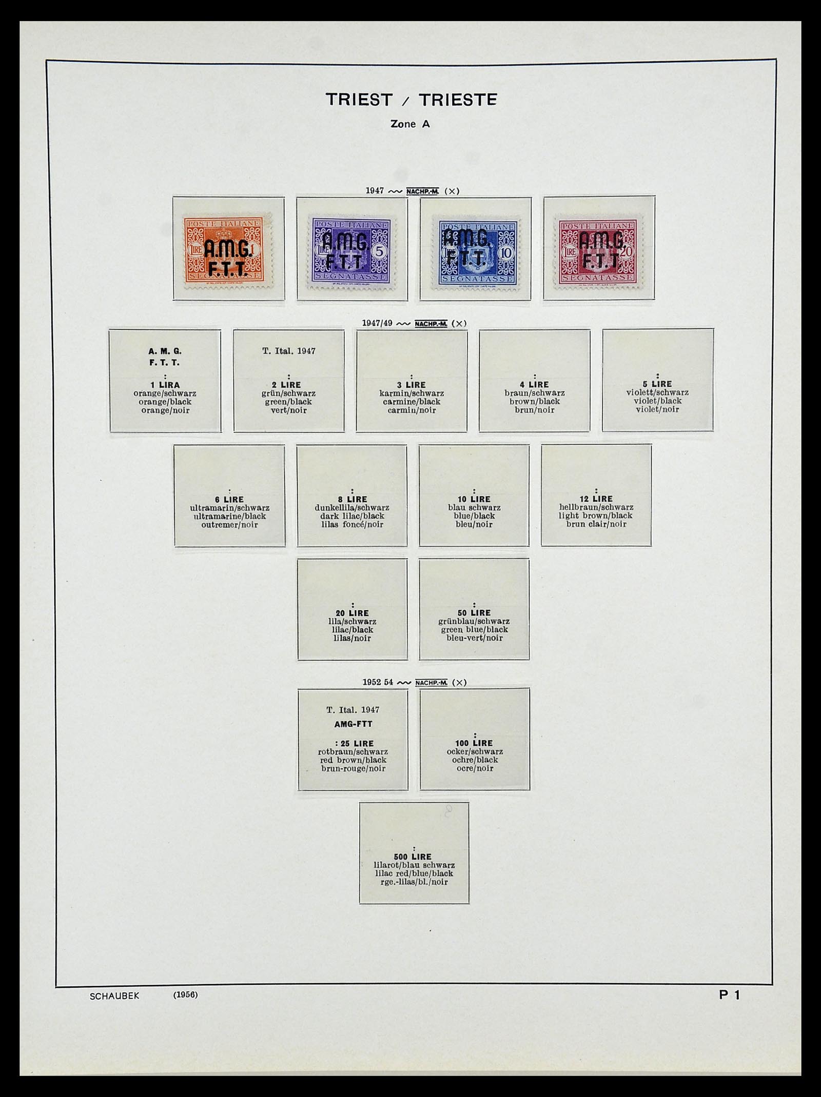 34482 018 - Postzegelverzameling 34482 Triëst 1947-1954.