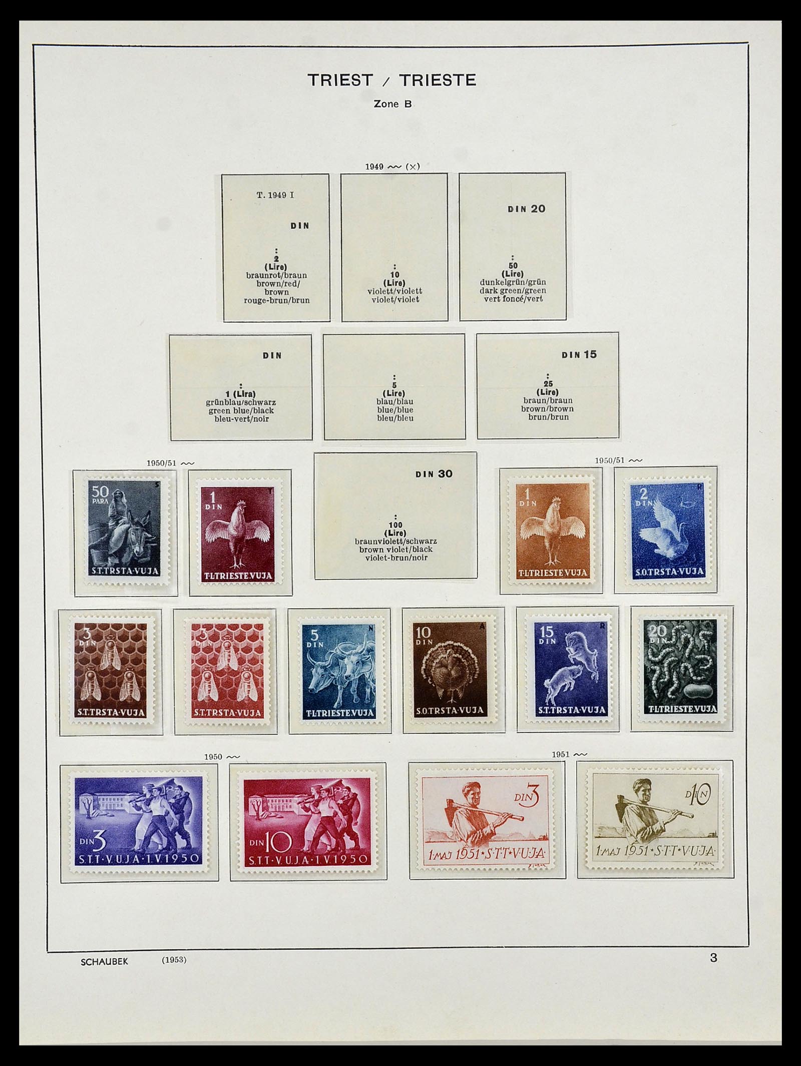 34482 021 - Postzegelverzameling 34482 Triëst 1947-1954.