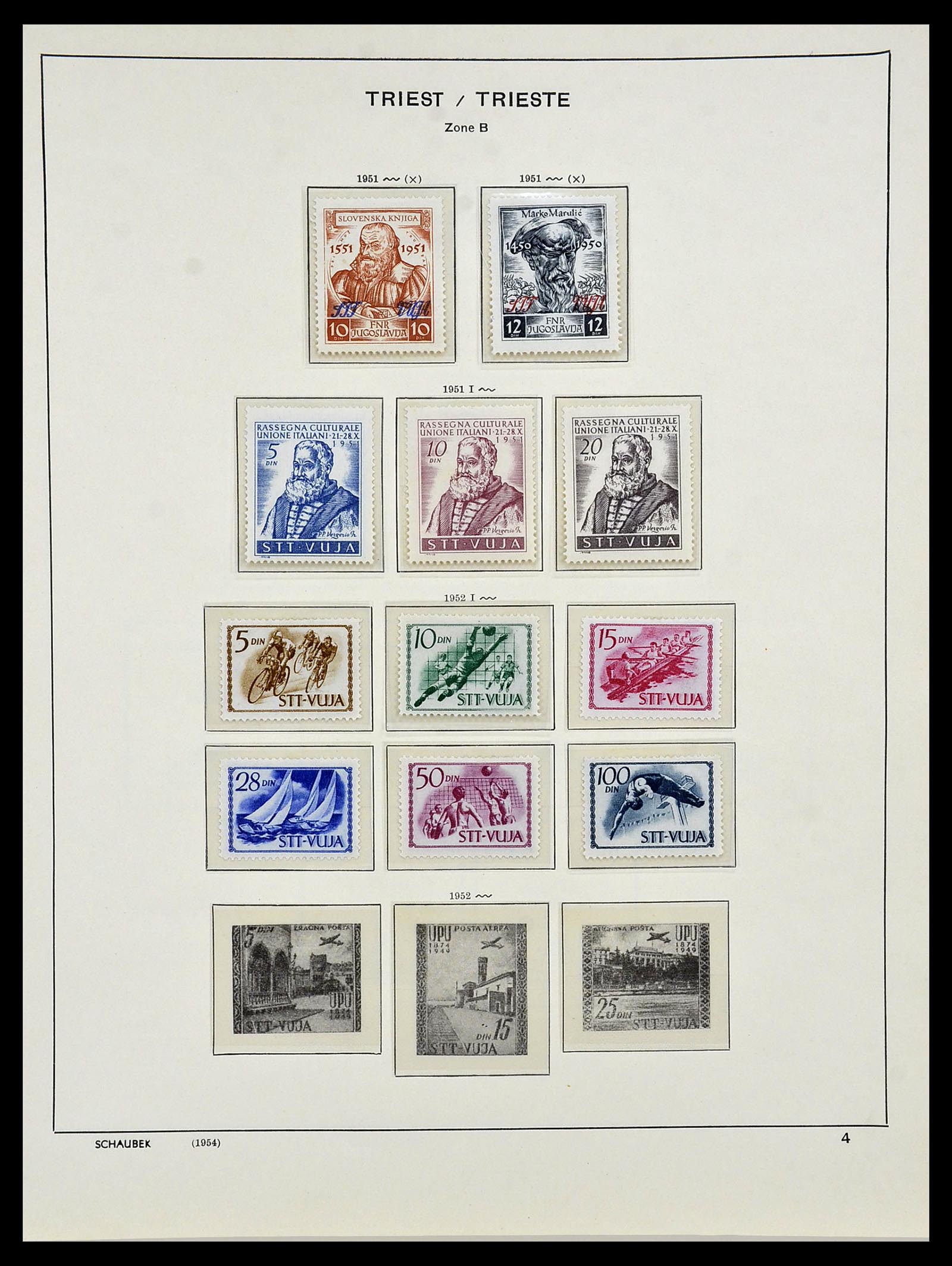 34482 022 - Postzegelverzameling 34482 Triëst 1947-1954.