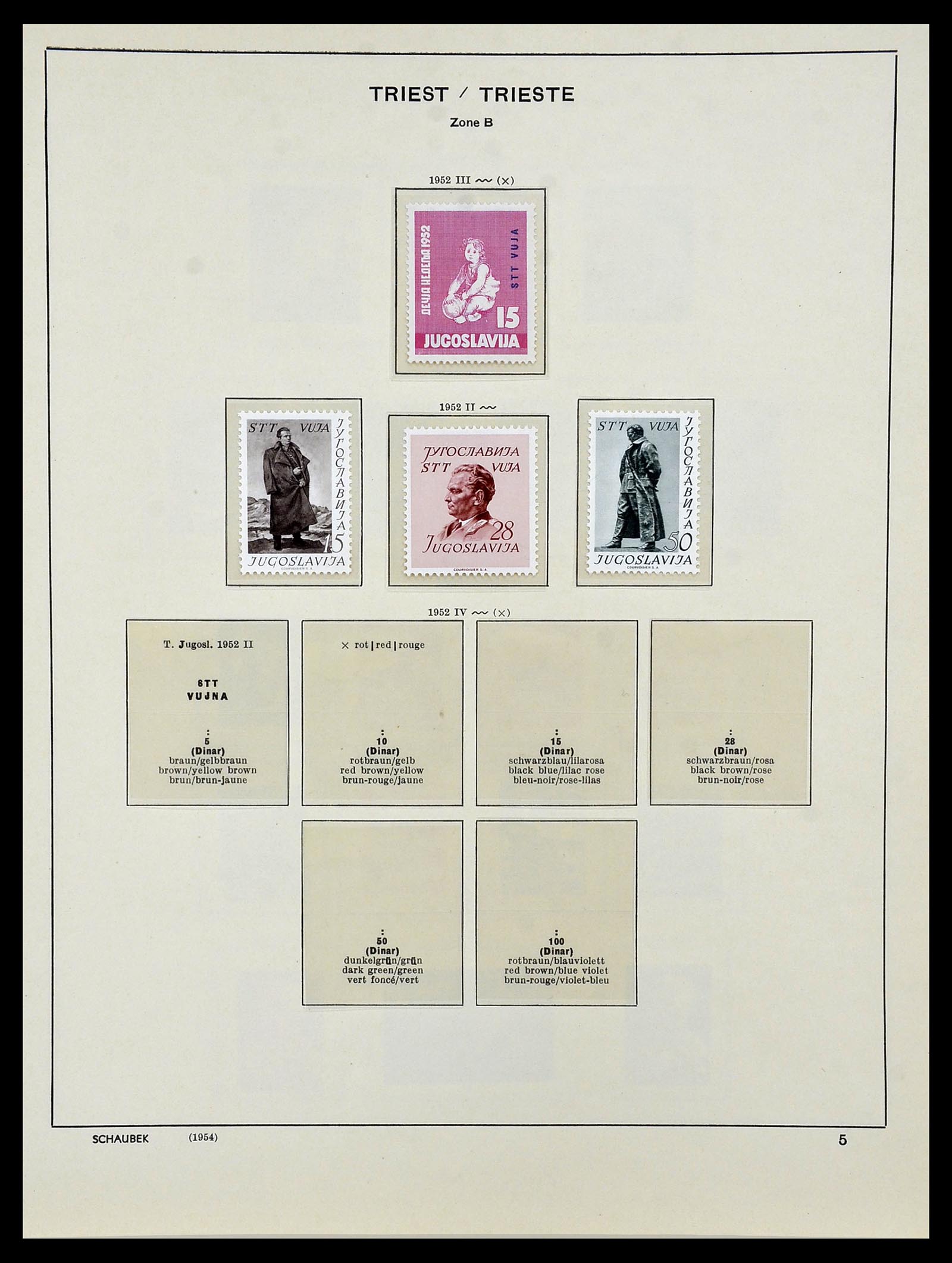 34482 023 - Postzegelverzameling 34482 Triëst 1947-1954.