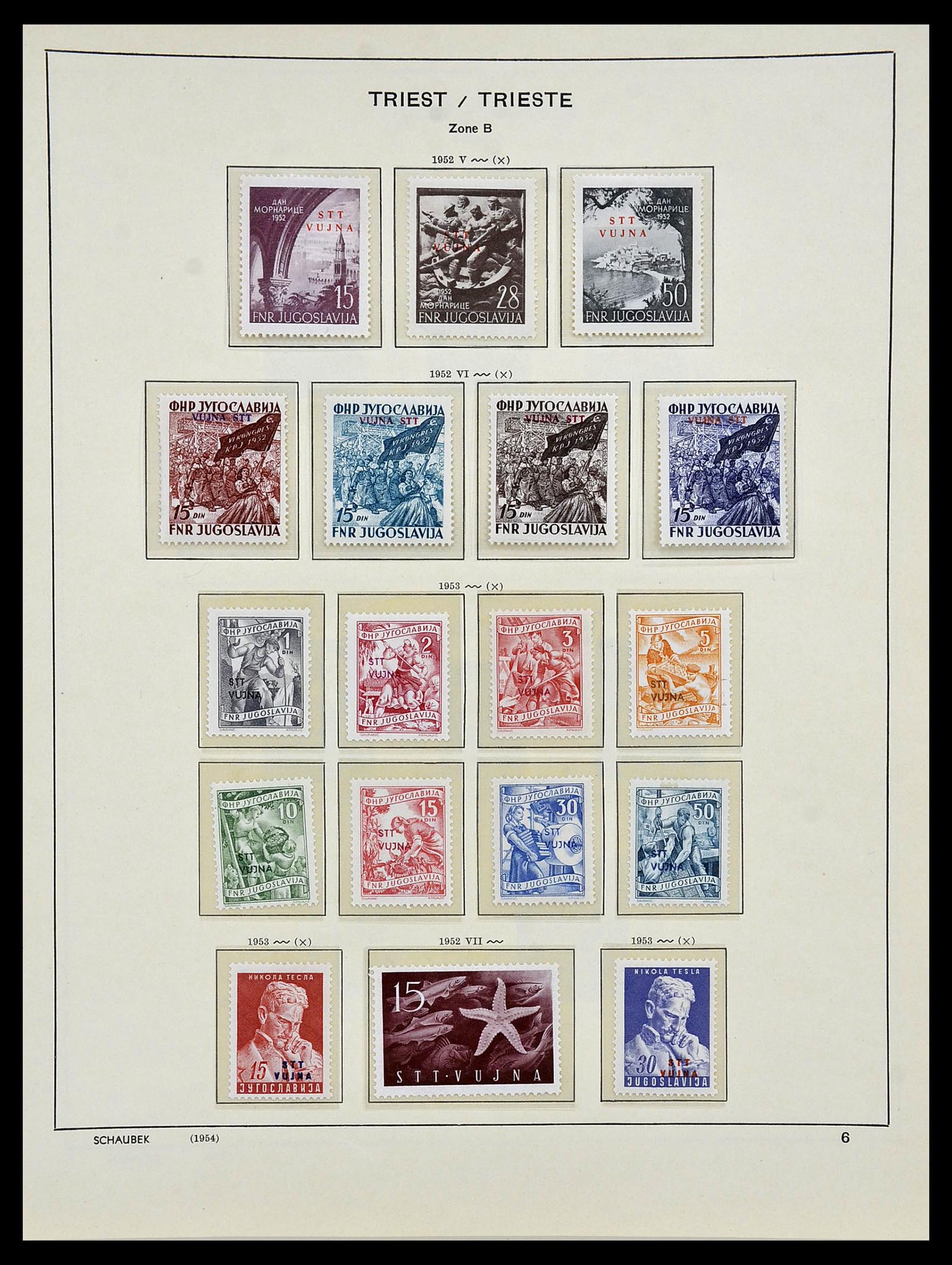 34482 024 - Postzegelverzameling 34482 Triëst 1947-1954.