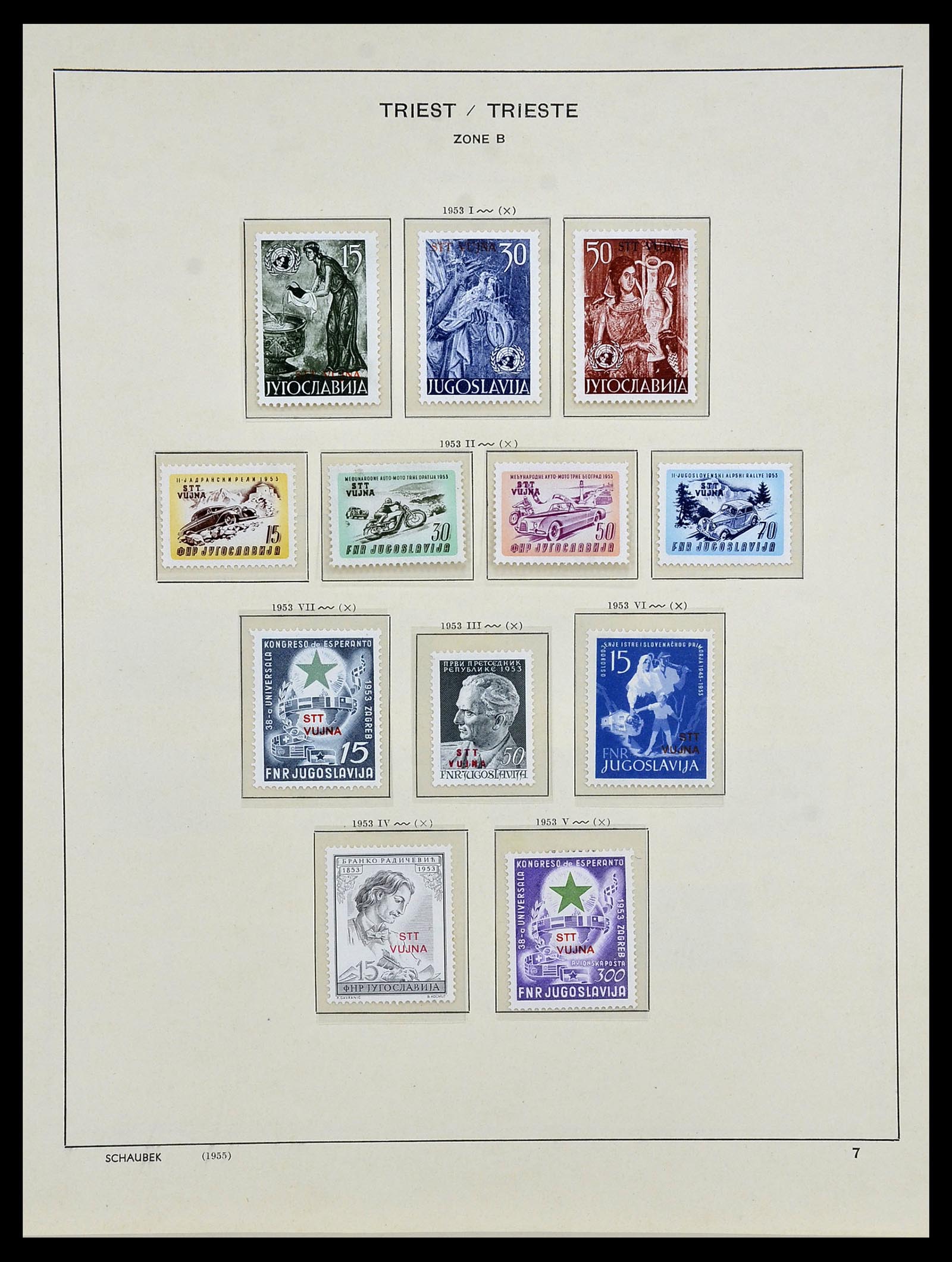 34482 025 - Postzegelverzameling 34482 Triëst 1947-1954.