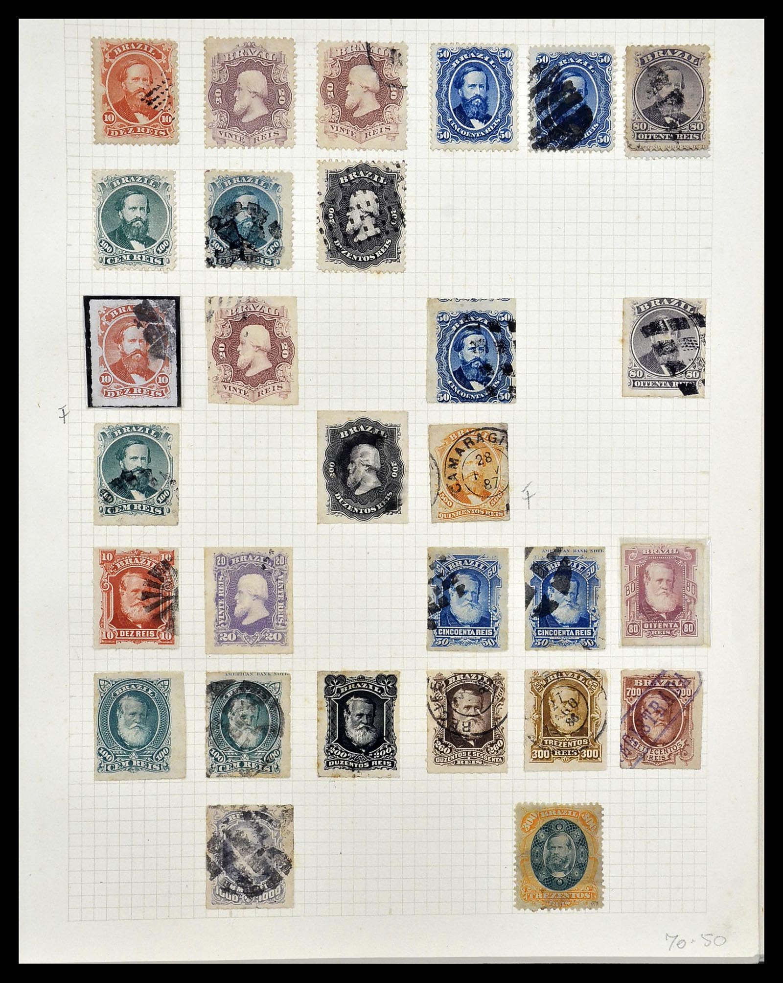 34484 002 - Postzegelverzameling 34484 Brazilië 1844-1950.