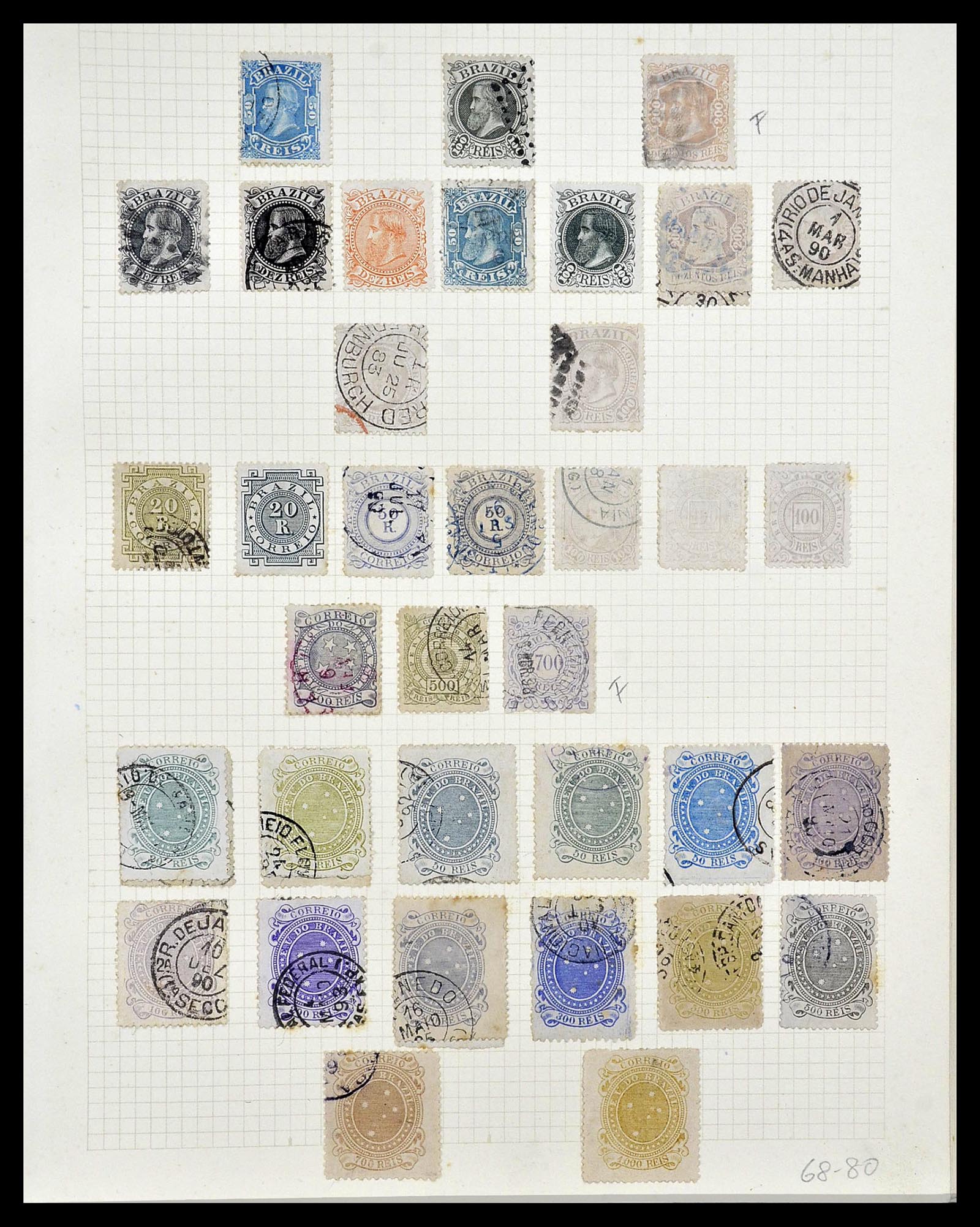 34484 003 - Postzegelverzameling 34484 Brazilië 1844-1950.