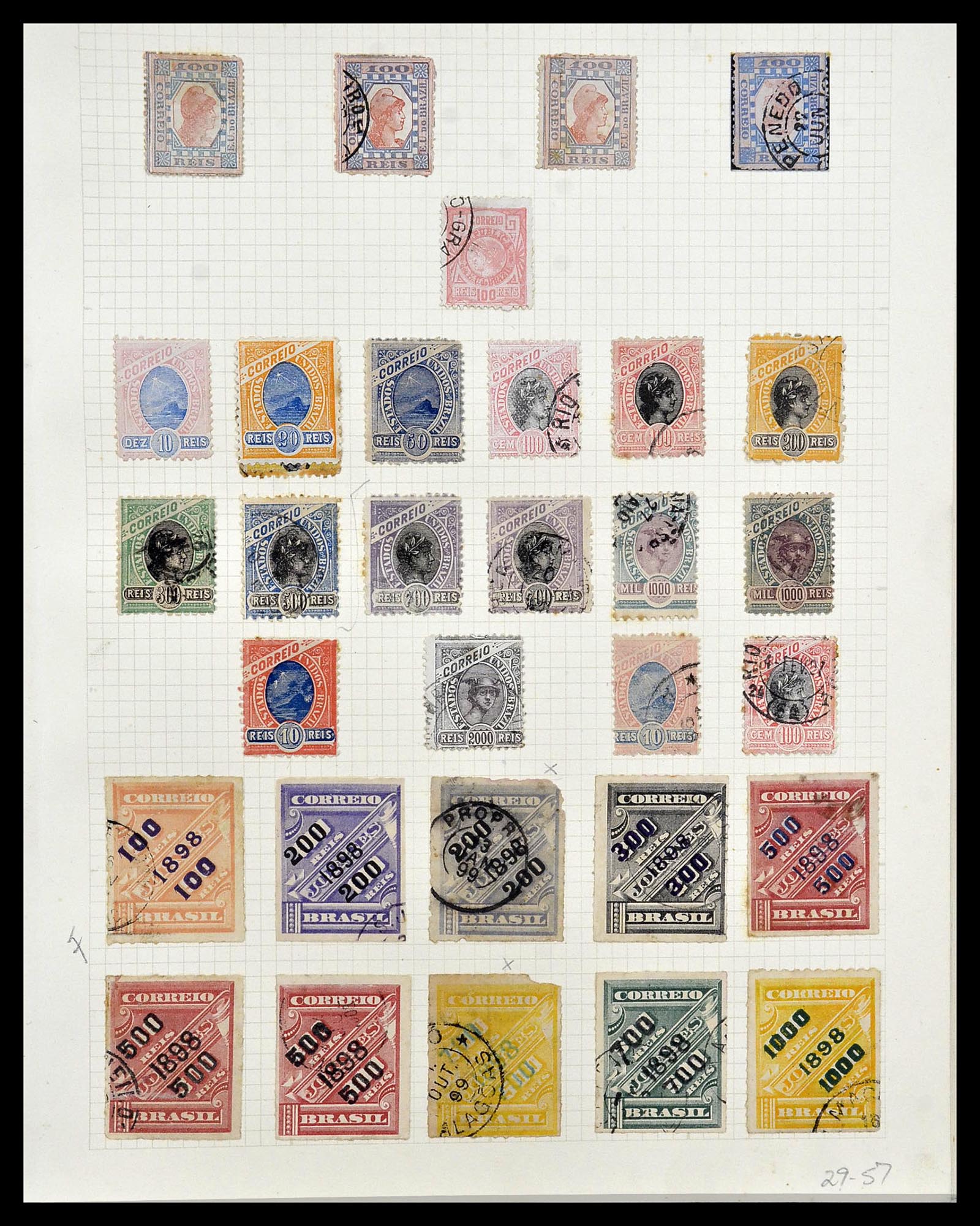 34484 004 - Postzegelverzameling 34484 Brazilië 1844-1950.