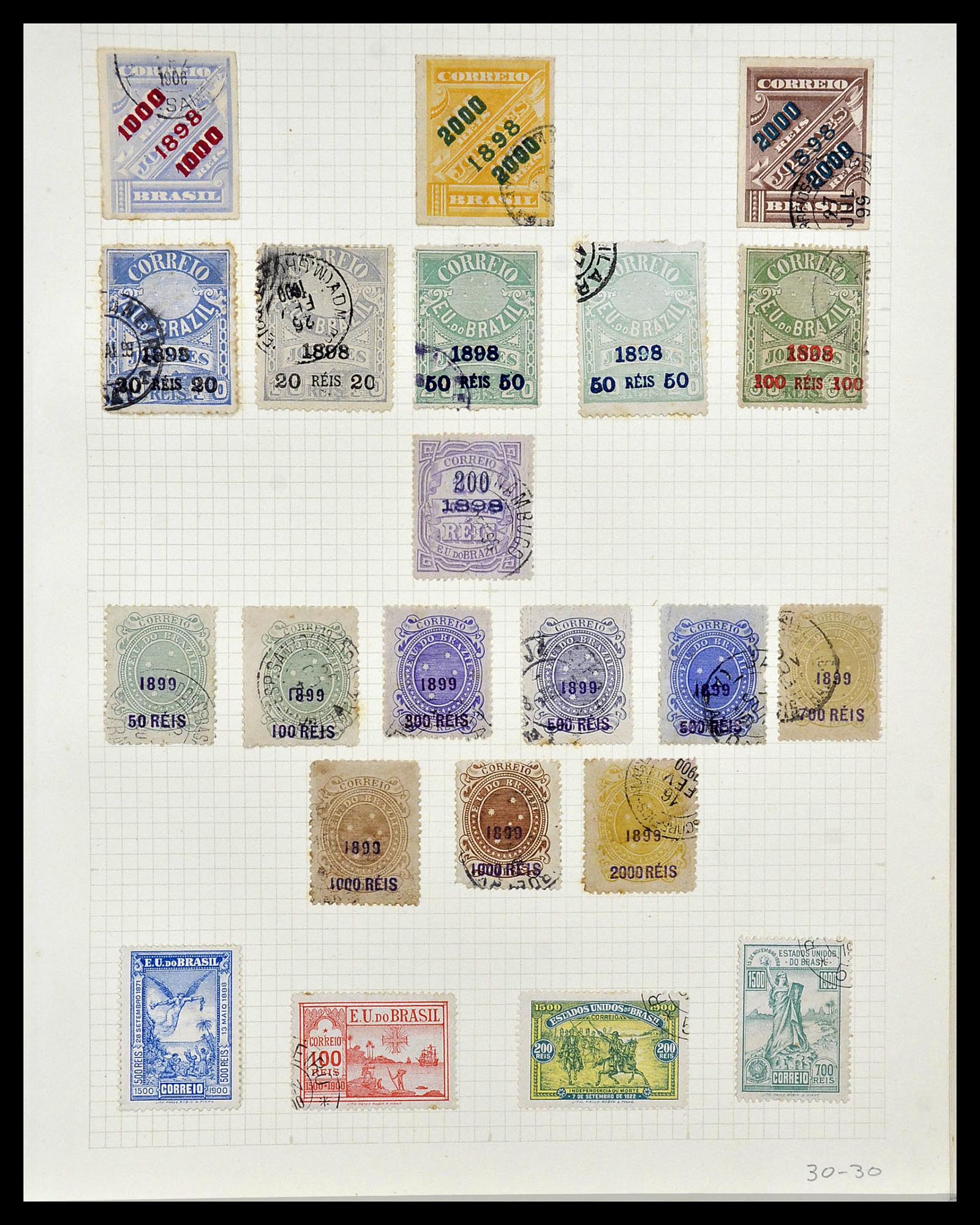 34484 005 - Postzegelverzameling 34484 Brazilië 1844-1950.