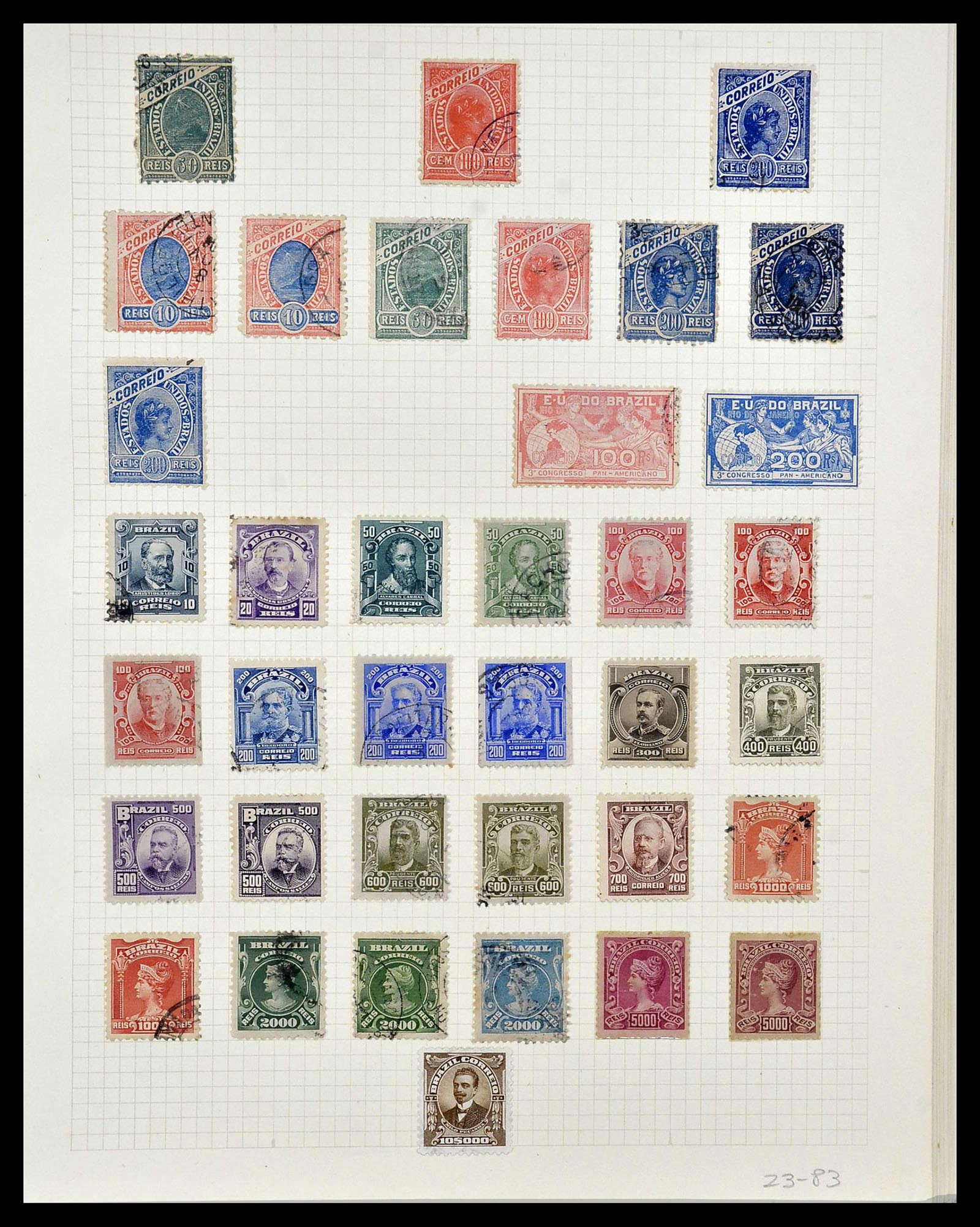 34484 006 - Postzegelverzameling 34484 Brazilië 1844-1950.