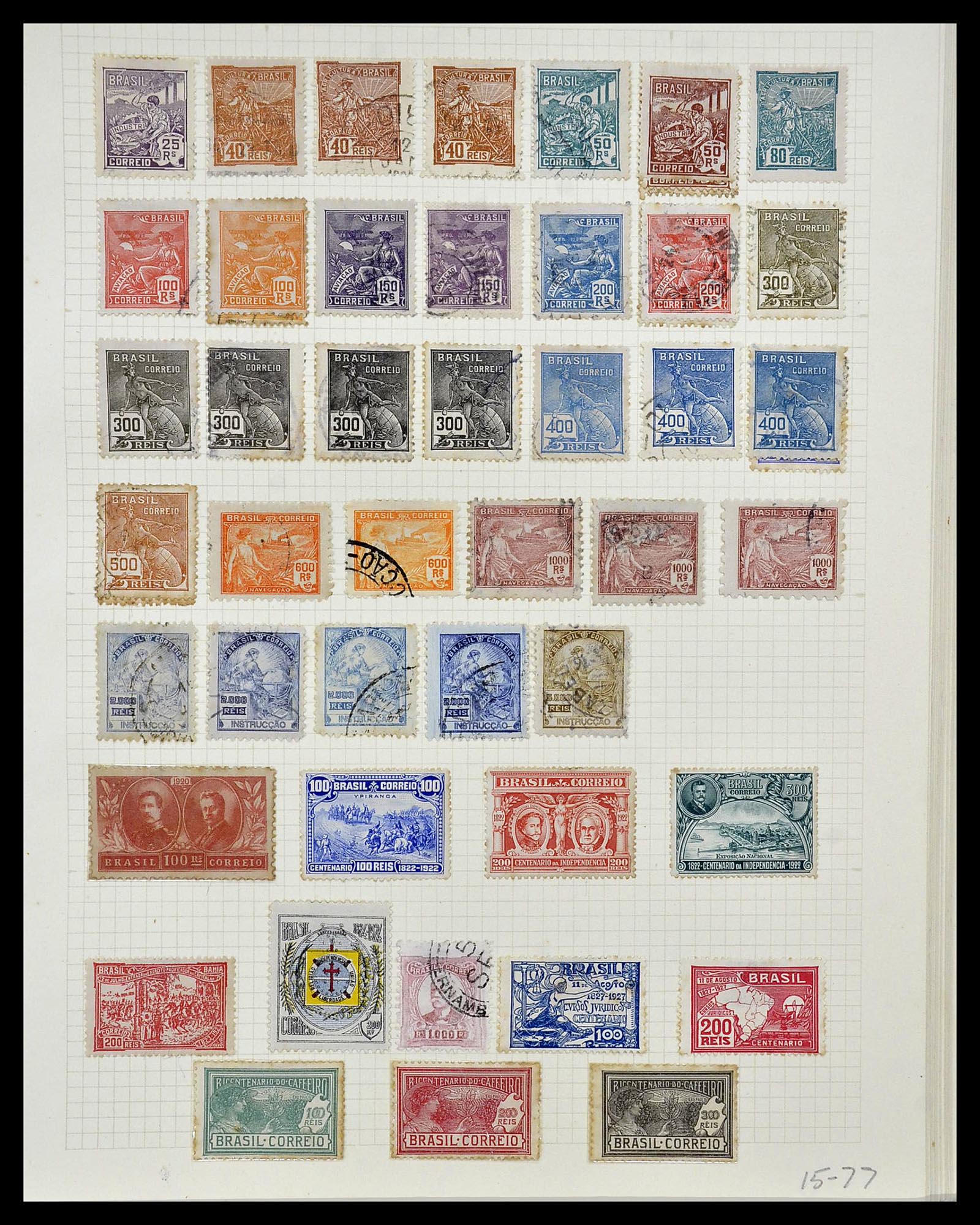 34484 008 - Postzegelverzameling 34484 Brazilië 1844-1950.