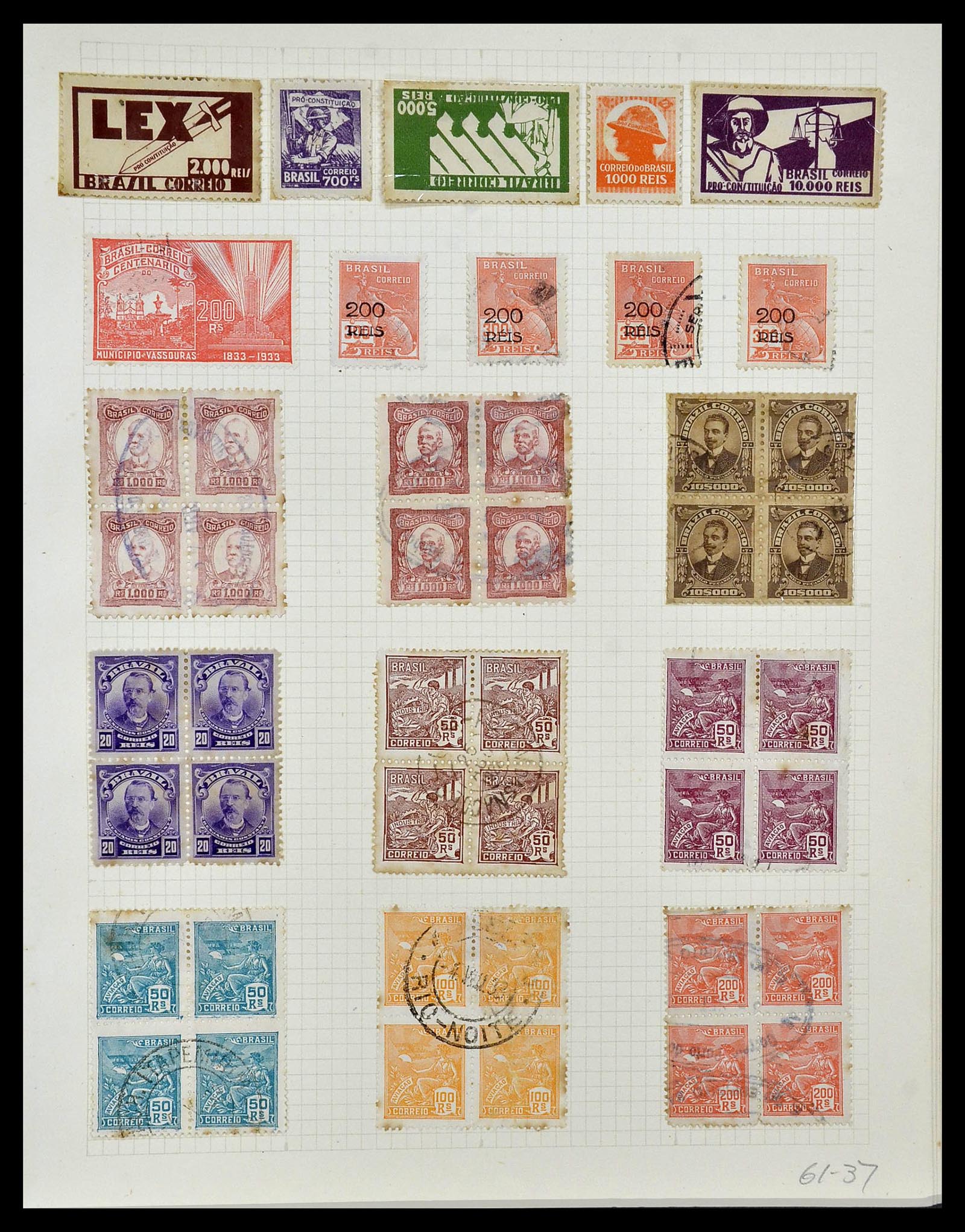 34484 011 - Postzegelverzameling 34484 Brazilië 1844-1950.