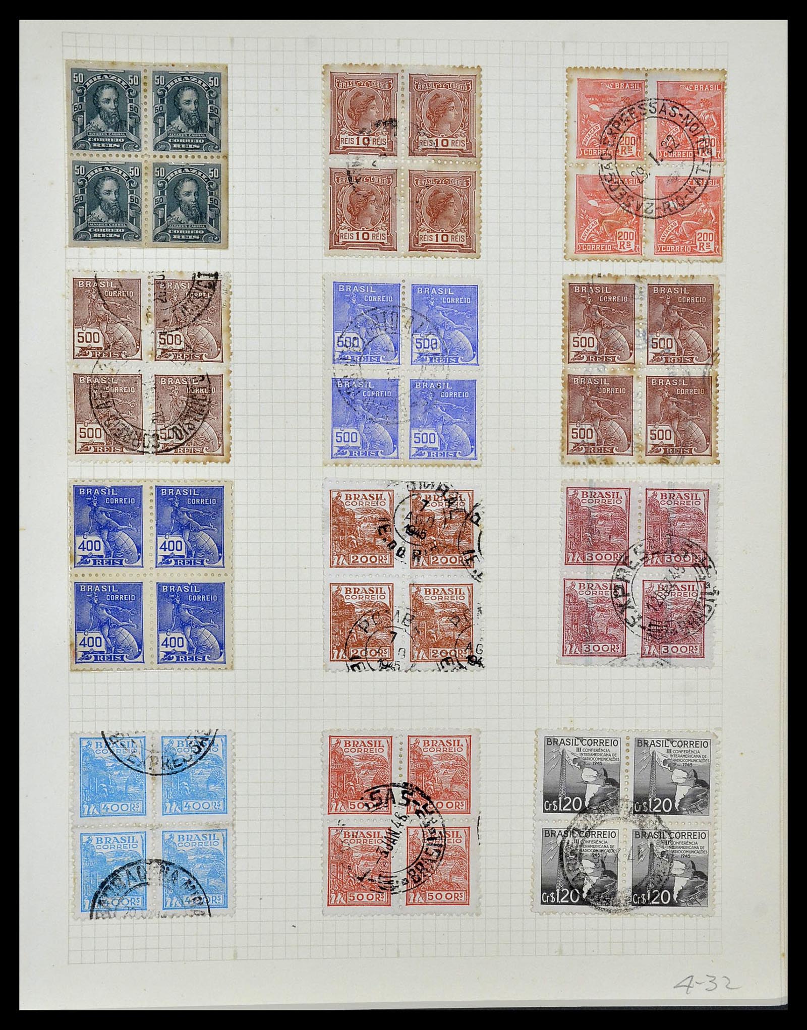 34484 012 - Postzegelverzameling 34484 Brazilië 1844-1950.