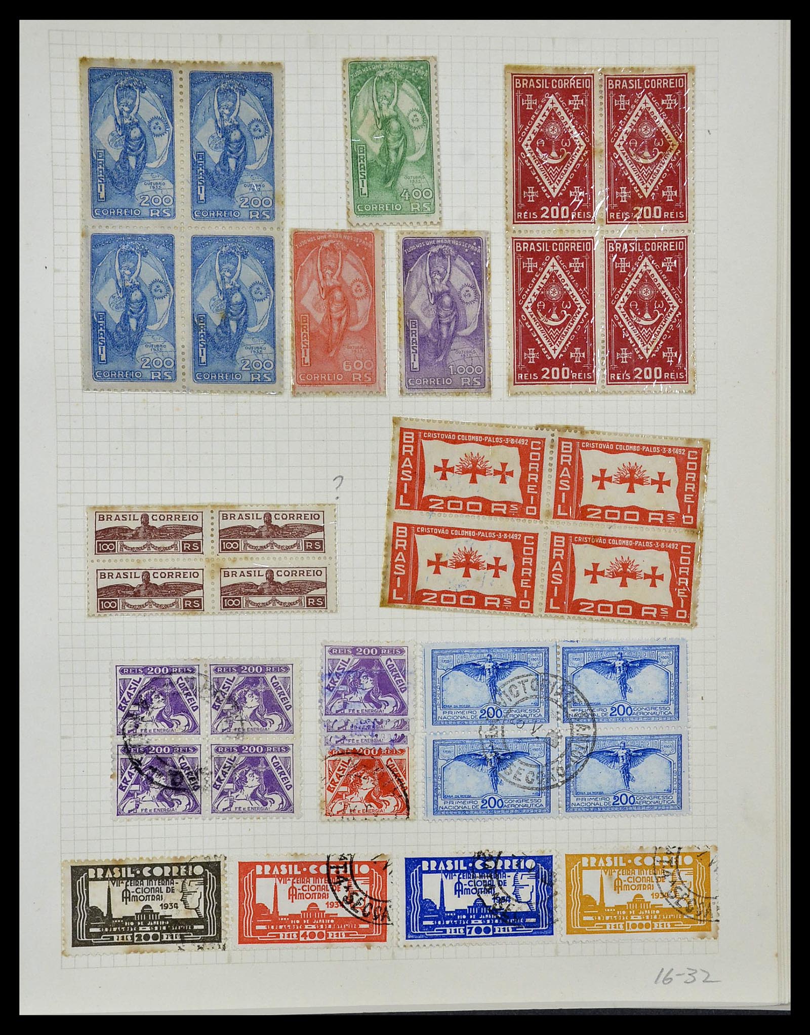 34484 013 - Postzegelverzameling 34484 Brazilië 1844-1950.