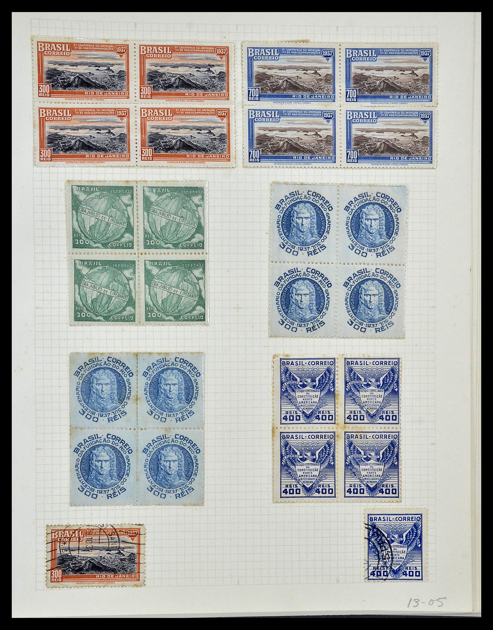 34484 018 - Postzegelverzameling 34484 Brazilië 1844-1950.