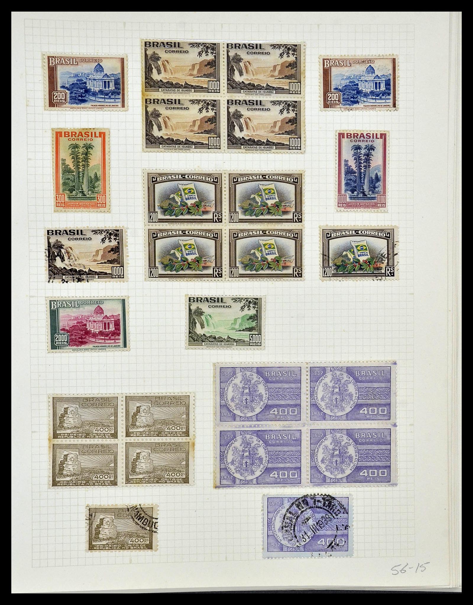 34484 019 - Postzegelverzameling 34484 Brazilië 1844-1950.