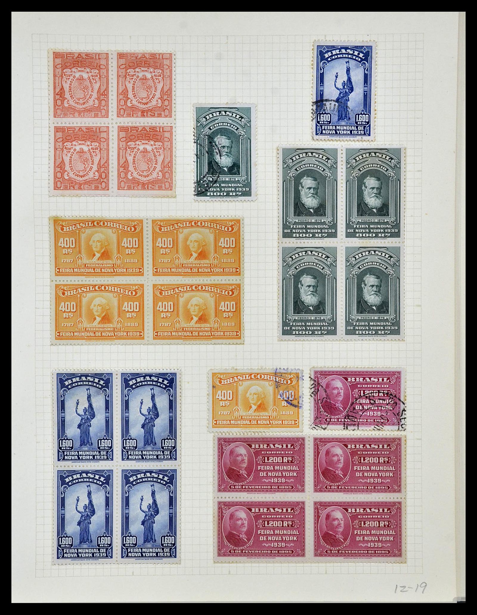 34484 021 - Postzegelverzameling 34484 Brazilië 1844-1950.