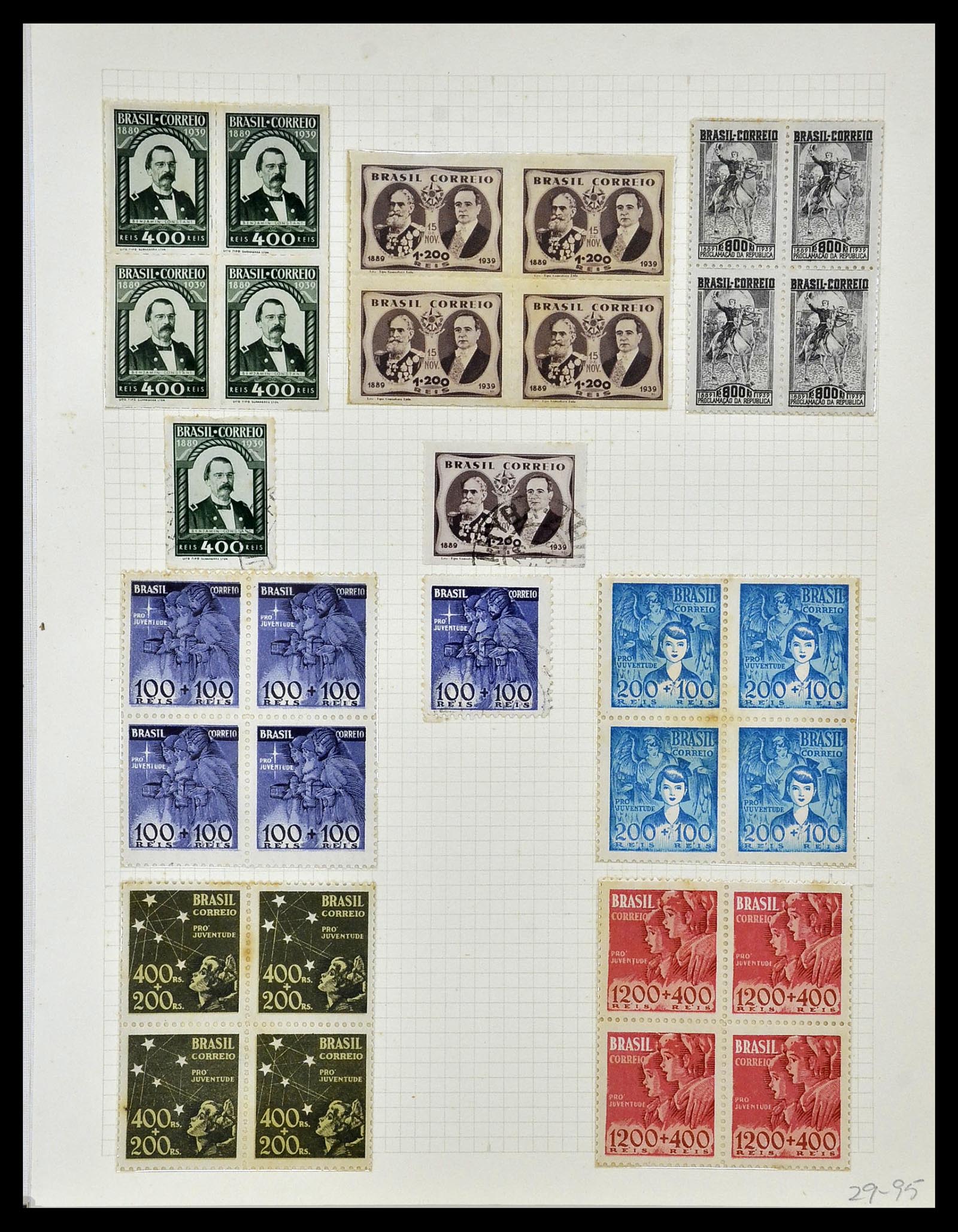 34484 022 - Postzegelverzameling 34484 Brazilië 1844-1950.