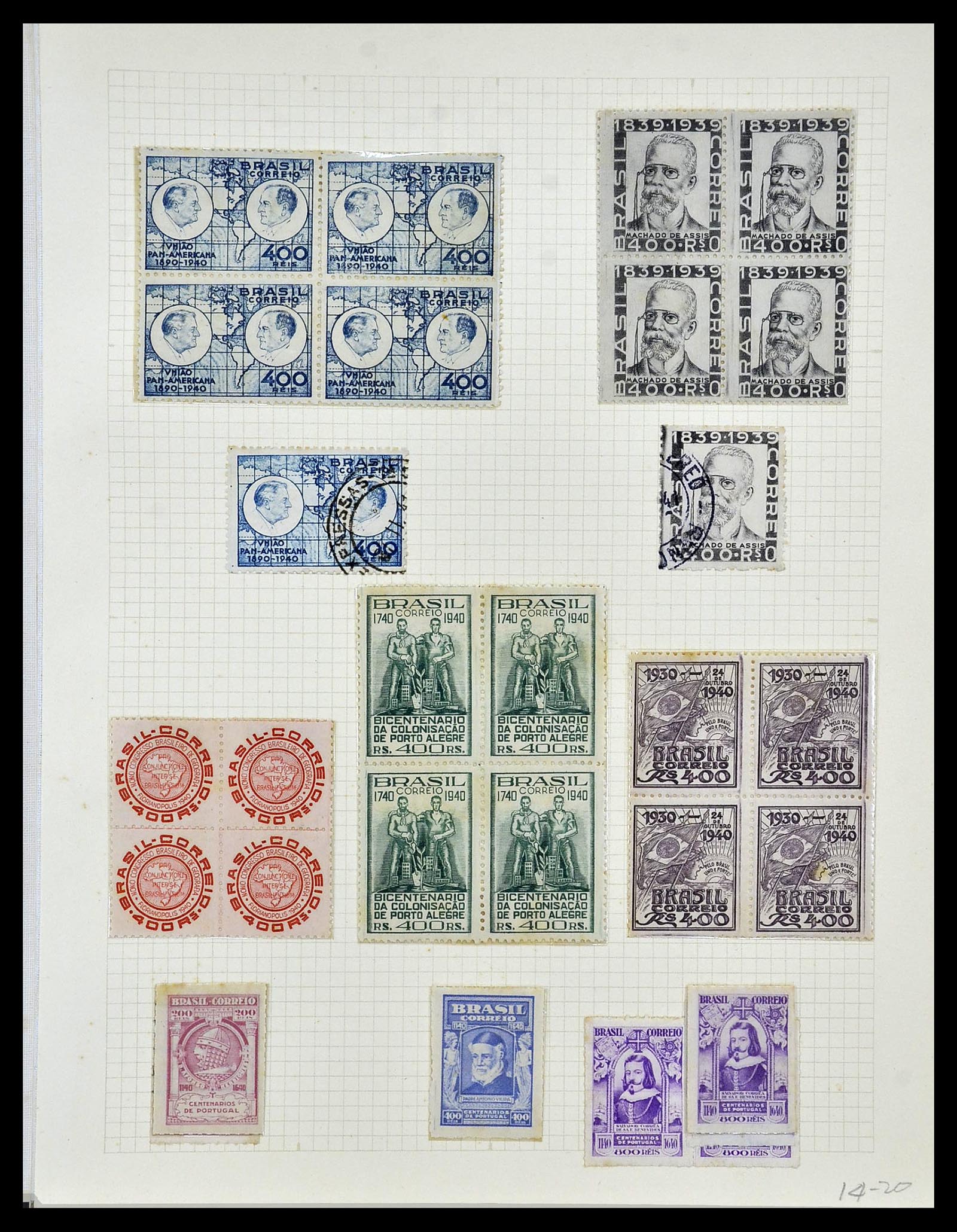 34484 023 - Postzegelverzameling 34484 Brazilië 1844-1950.