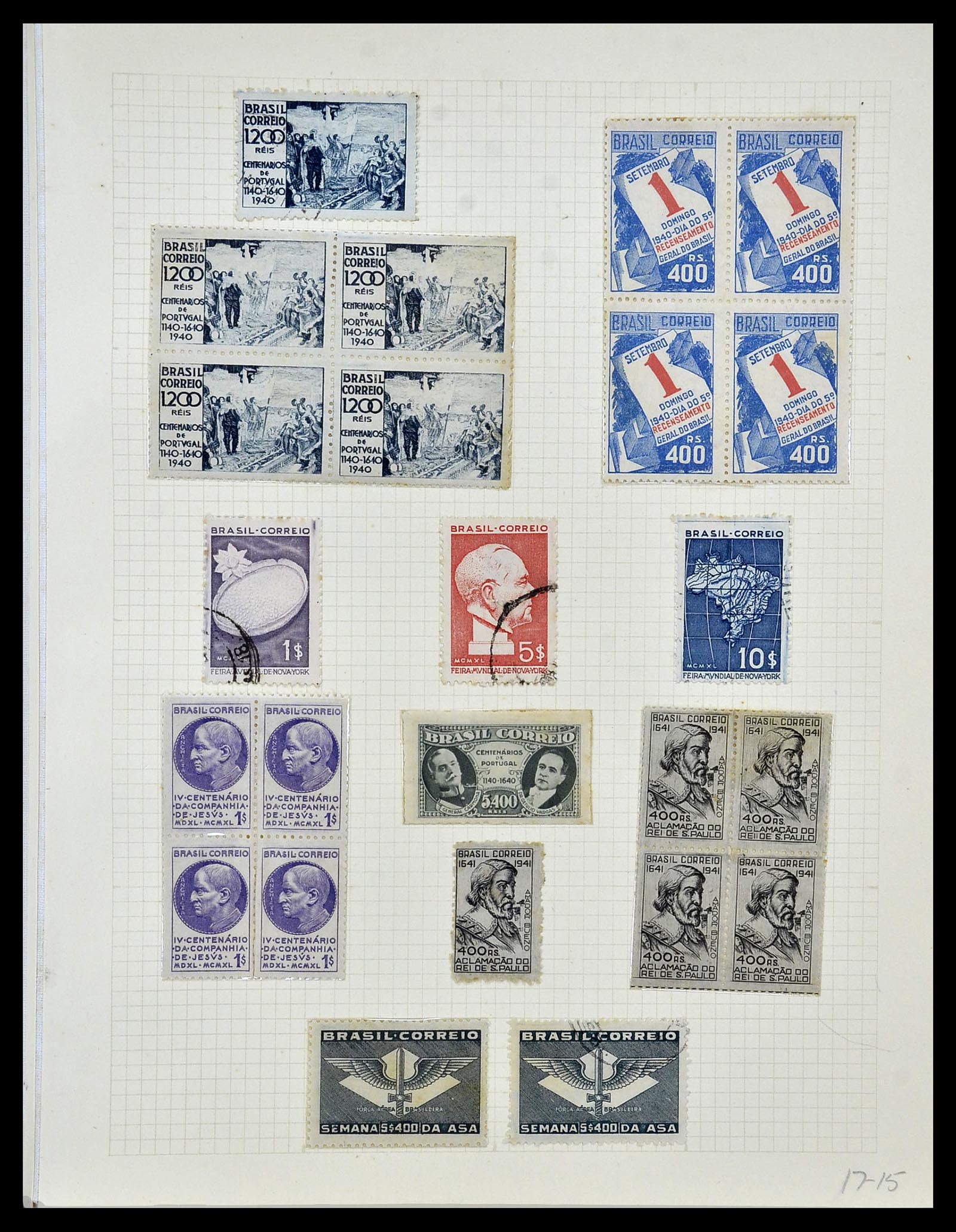 34484 024 - Postzegelverzameling 34484 Brazilië 1844-1950.