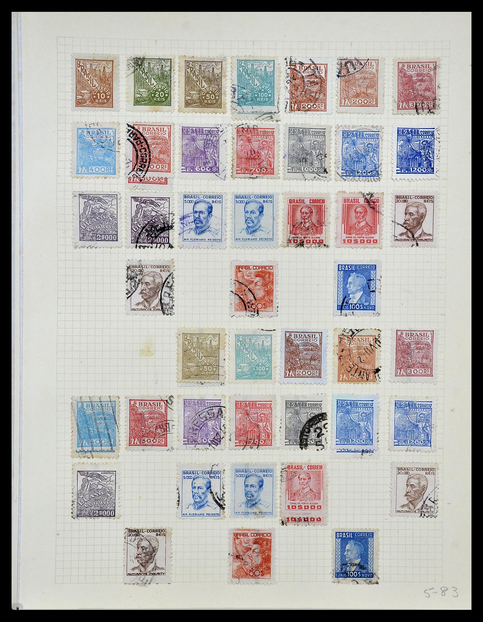 34484 025 - Postzegelverzameling 34484 Brazilië 1844-1950.