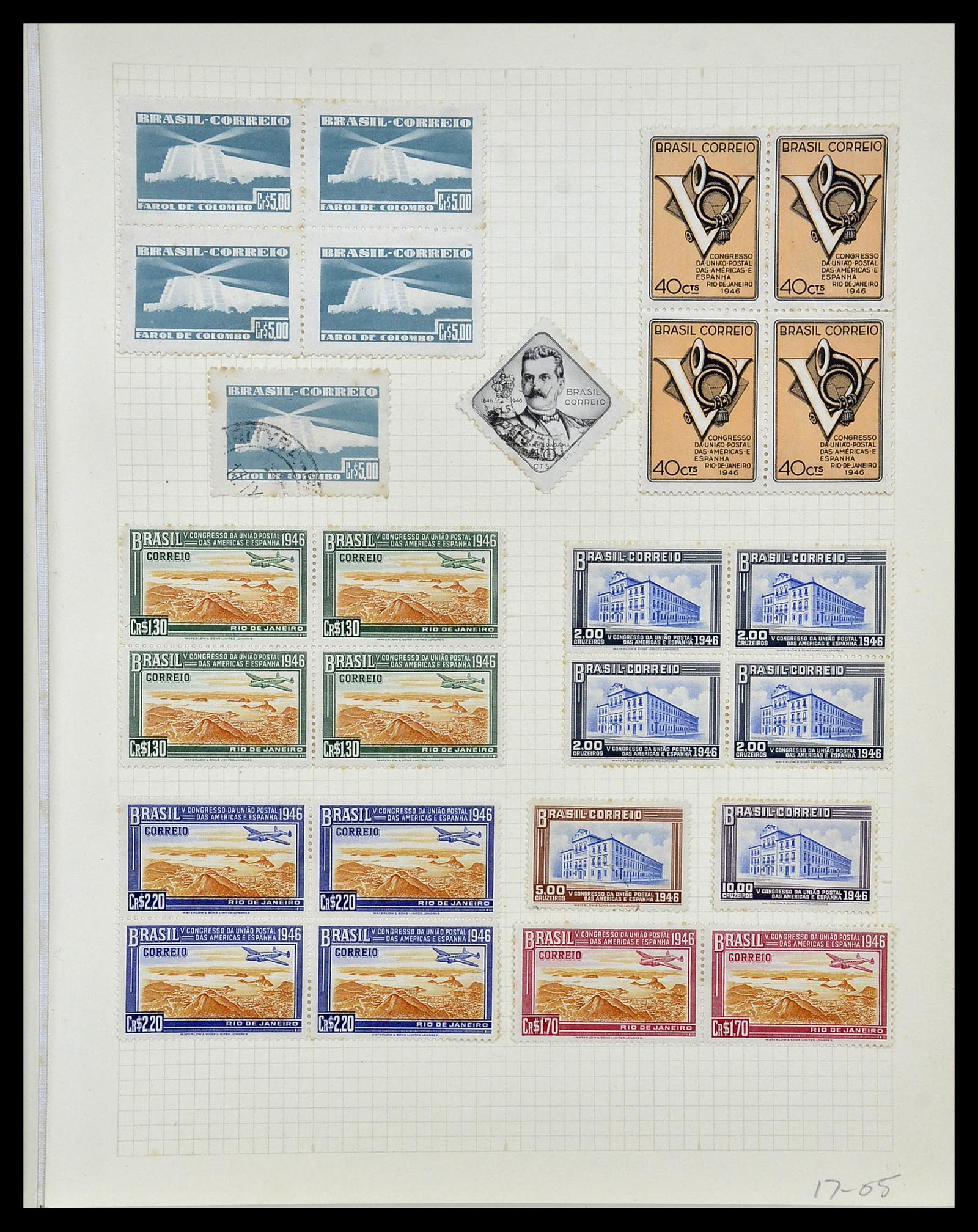 34484 031 - Postzegelverzameling 34484 Brazilië 1844-1950.