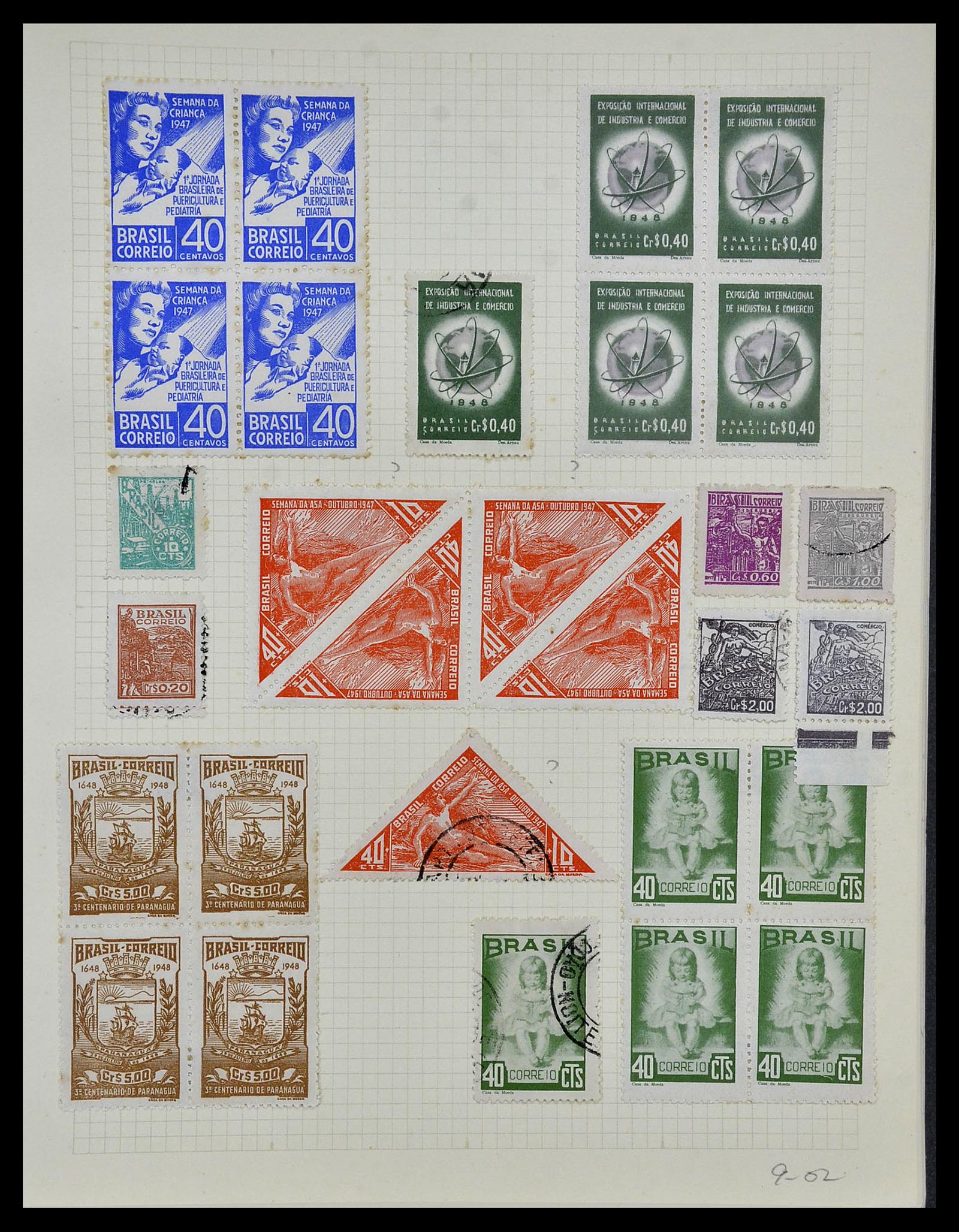 34484 034 - Postzegelverzameling 34484 Brazilië 1844-1950.