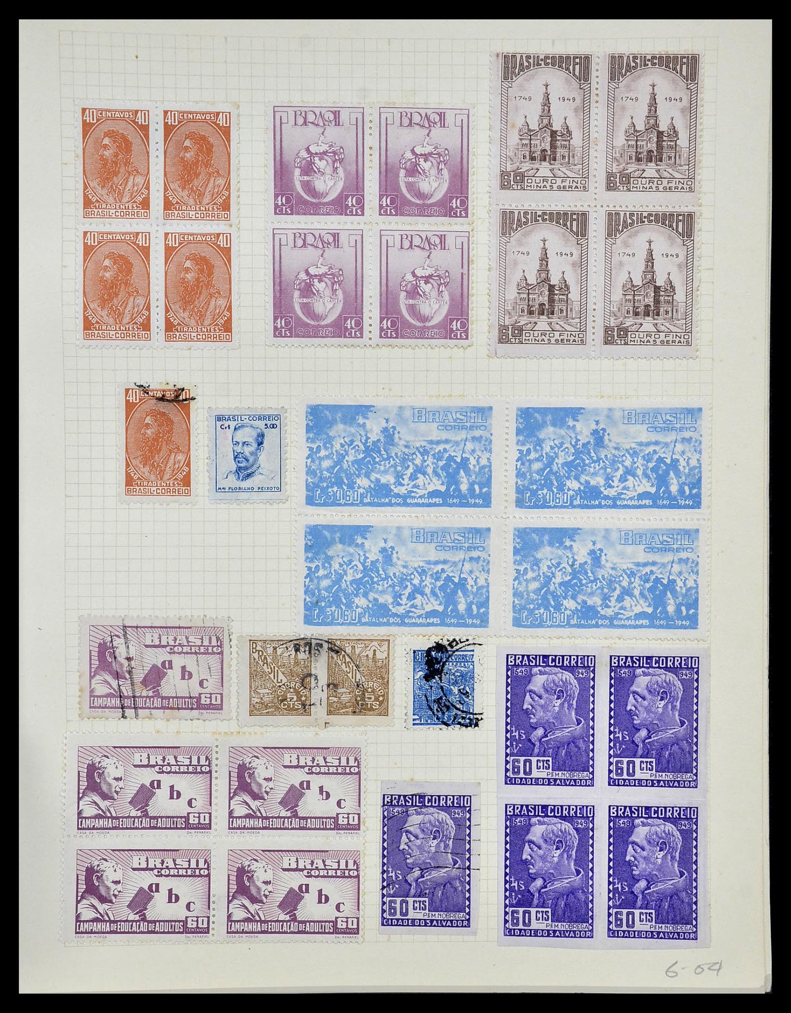 34484 035 - Postzegelverzameling 34484 Brazilië 1844-1950.