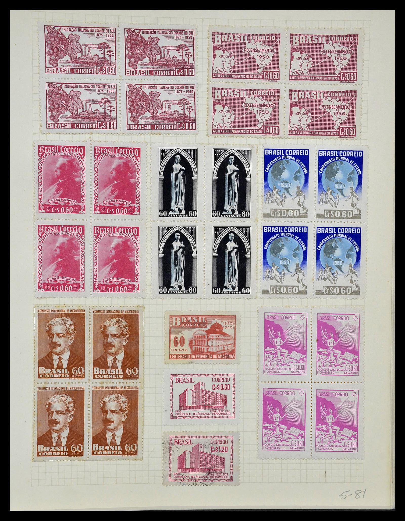 34484 037 - Postzegelverzameling 34484 Brazilië 1844-1950.