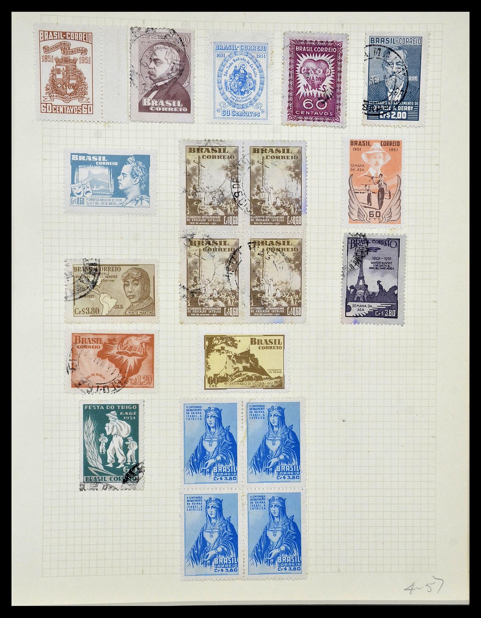34484 038 - Postzegelverzameling 34484 Brazilië 1844-1950.