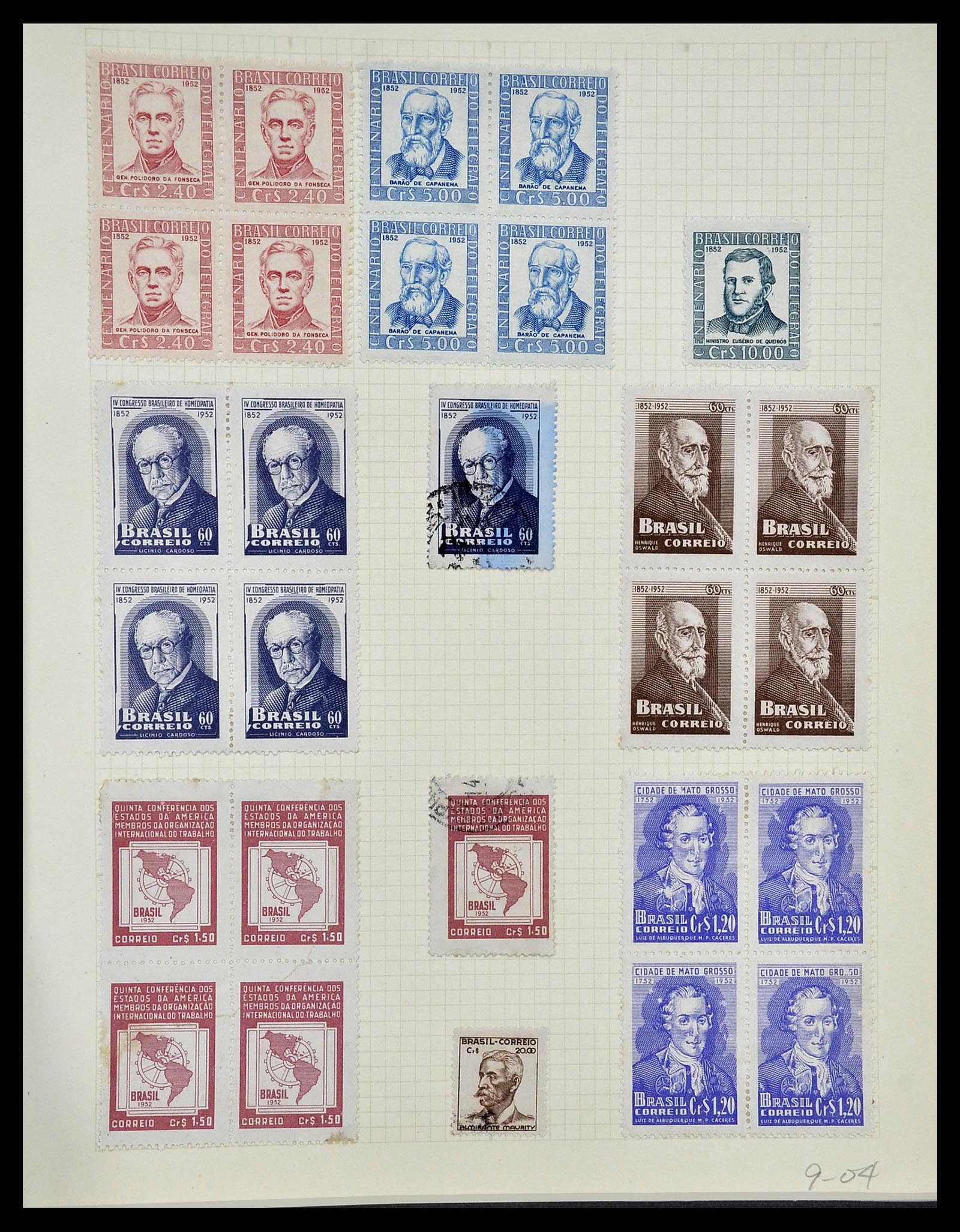 34484 039 - Postzegelverzameling 34484 Brazilië 1844-1950.