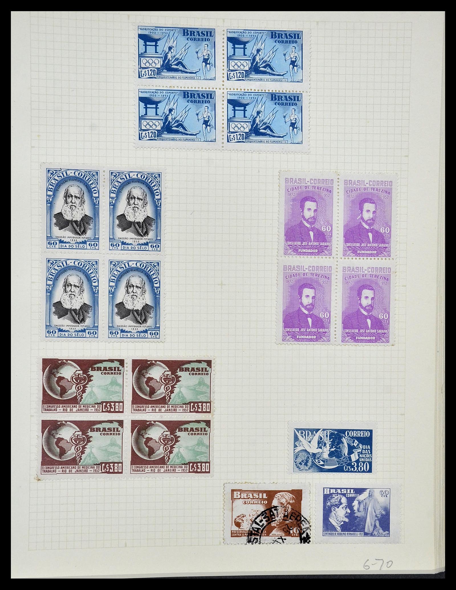 34484 040 - Postzegelverzameling 34484 Brazilië 1844-1950.