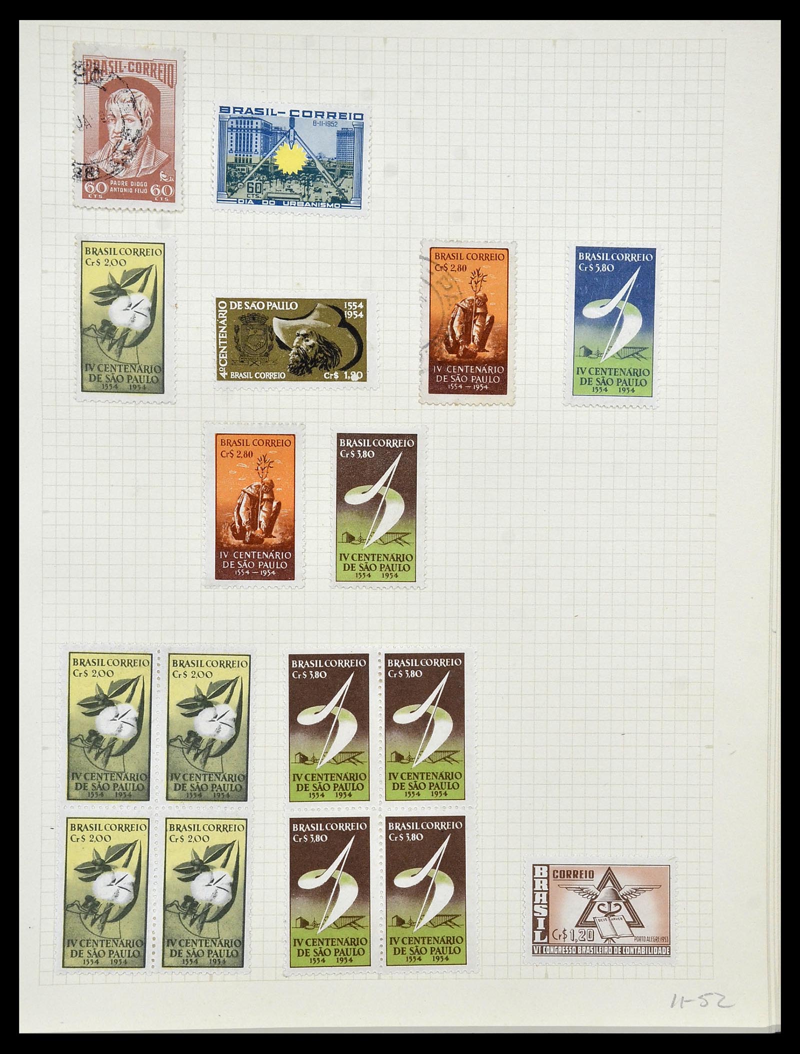 34484 041 - Postzegelverzameling 34484 Brazilië 1844-1950.