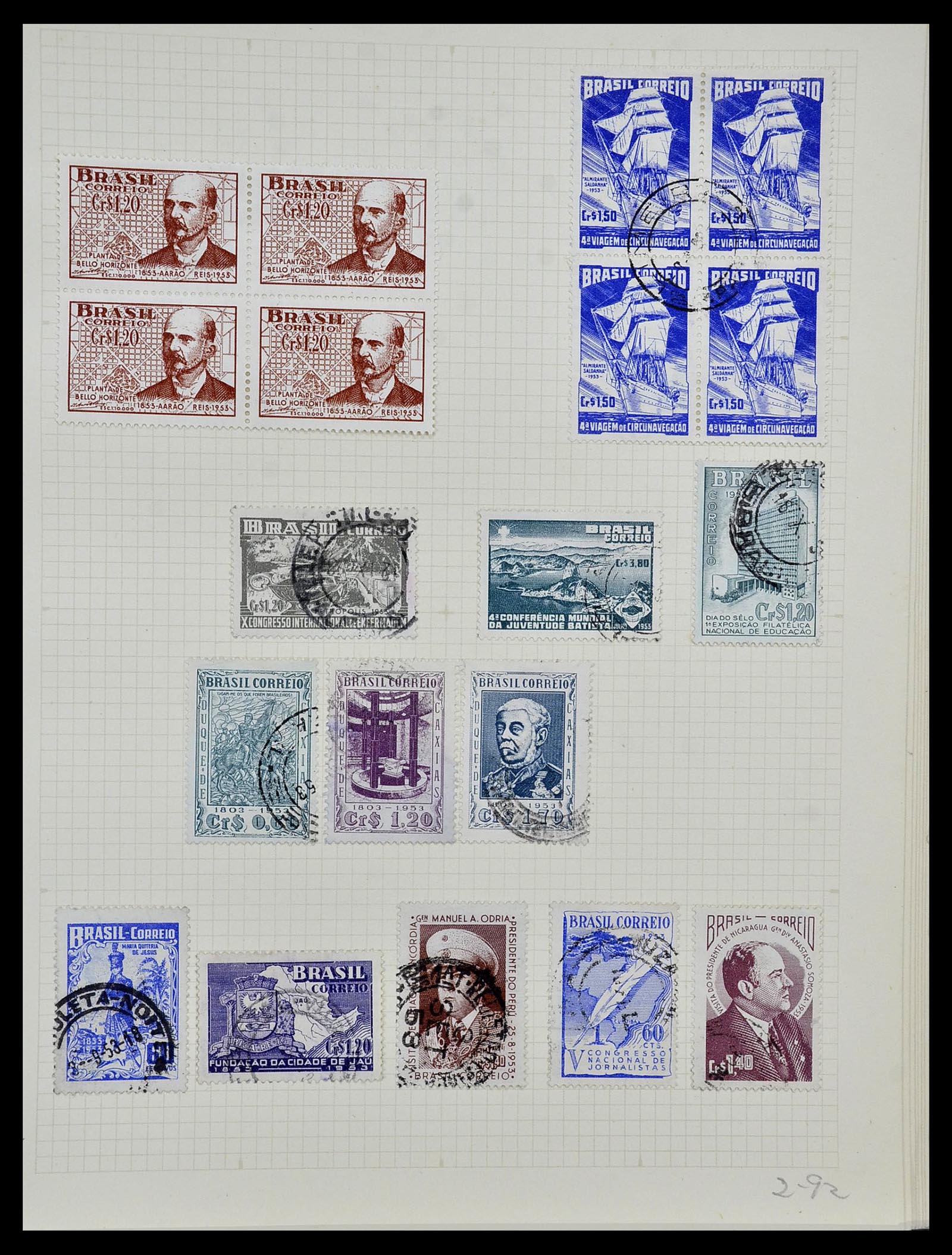 34484 042 - Postzegelverzameling 34484 Brazilië 1844-1950.