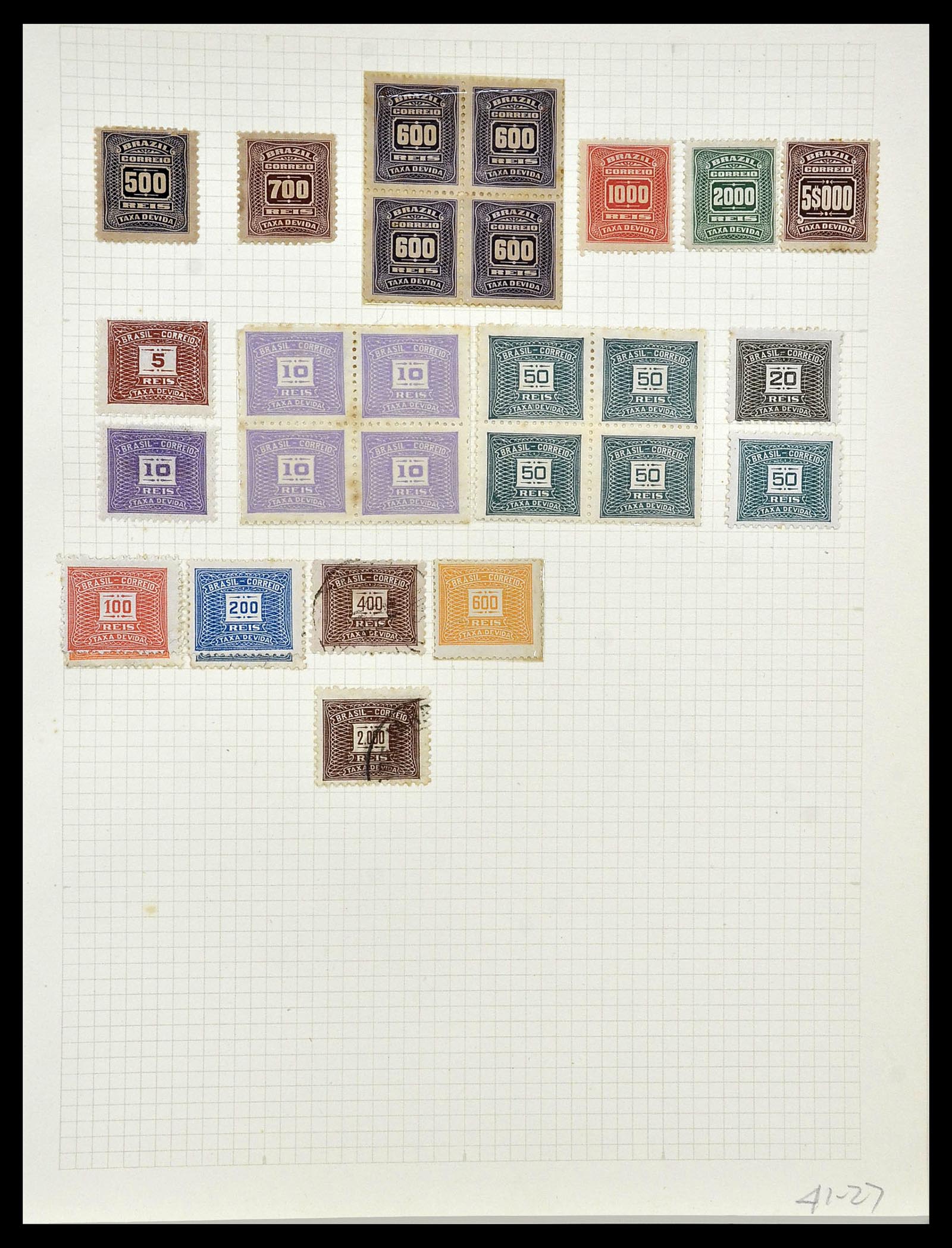 34484 045 - Postzegelverzameling 34484 Brazilië 1844-1950.