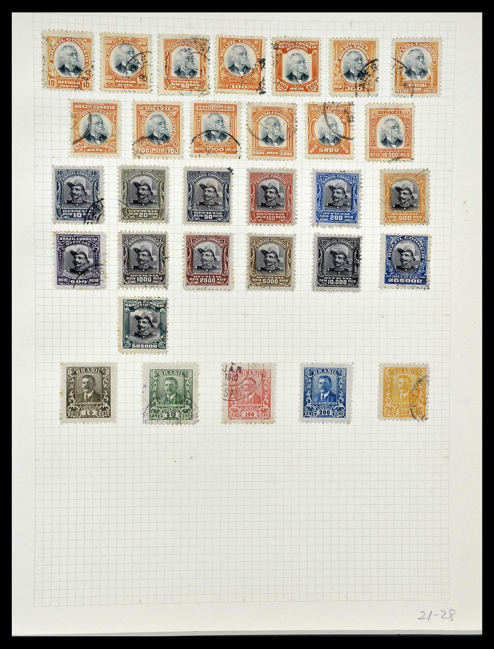 34484 046 - Postzegelverzameling 34484 Brazilië 1844-1950.