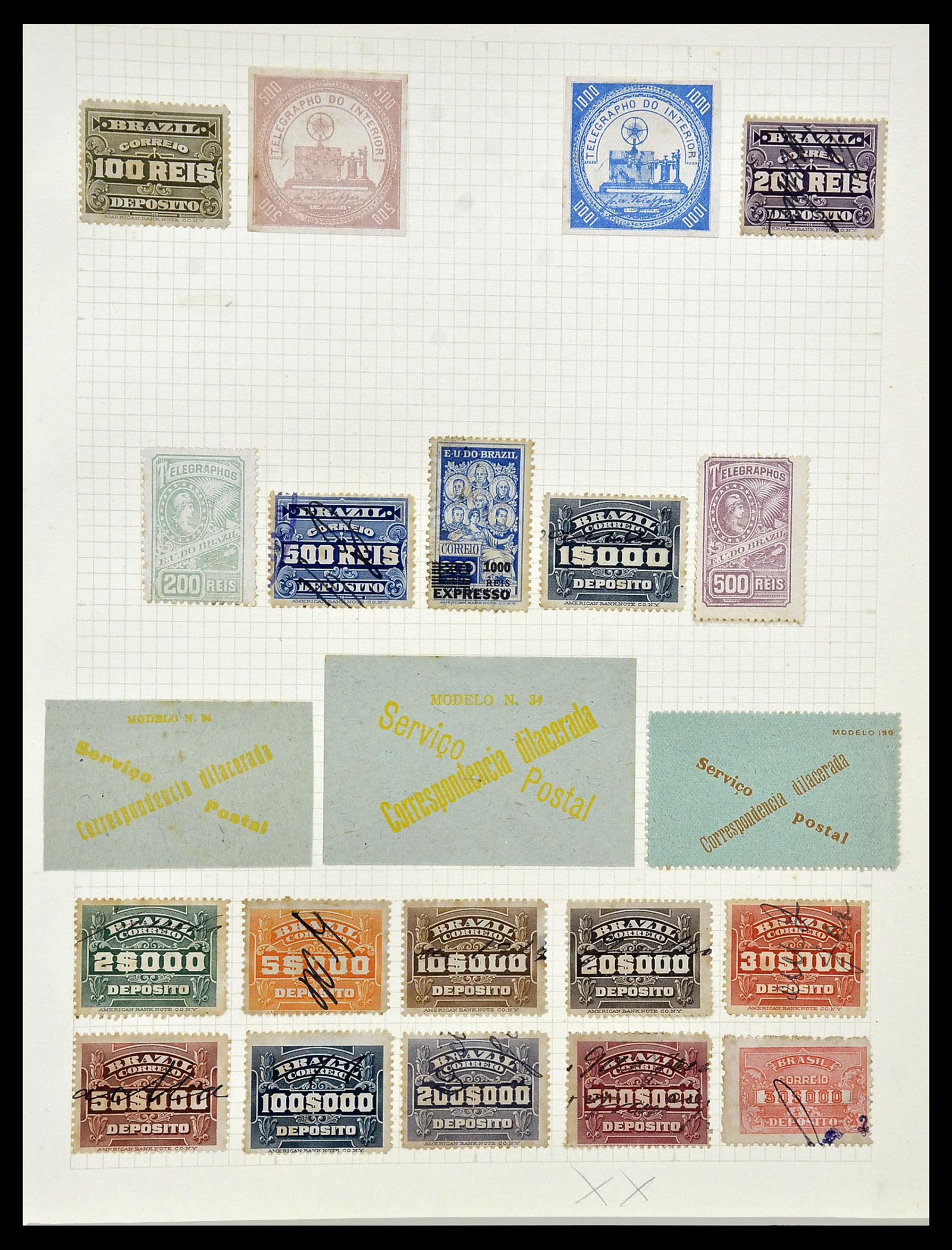 34484 047 - Postzegelverzameling 34484 Brazilië 1844-1950.
